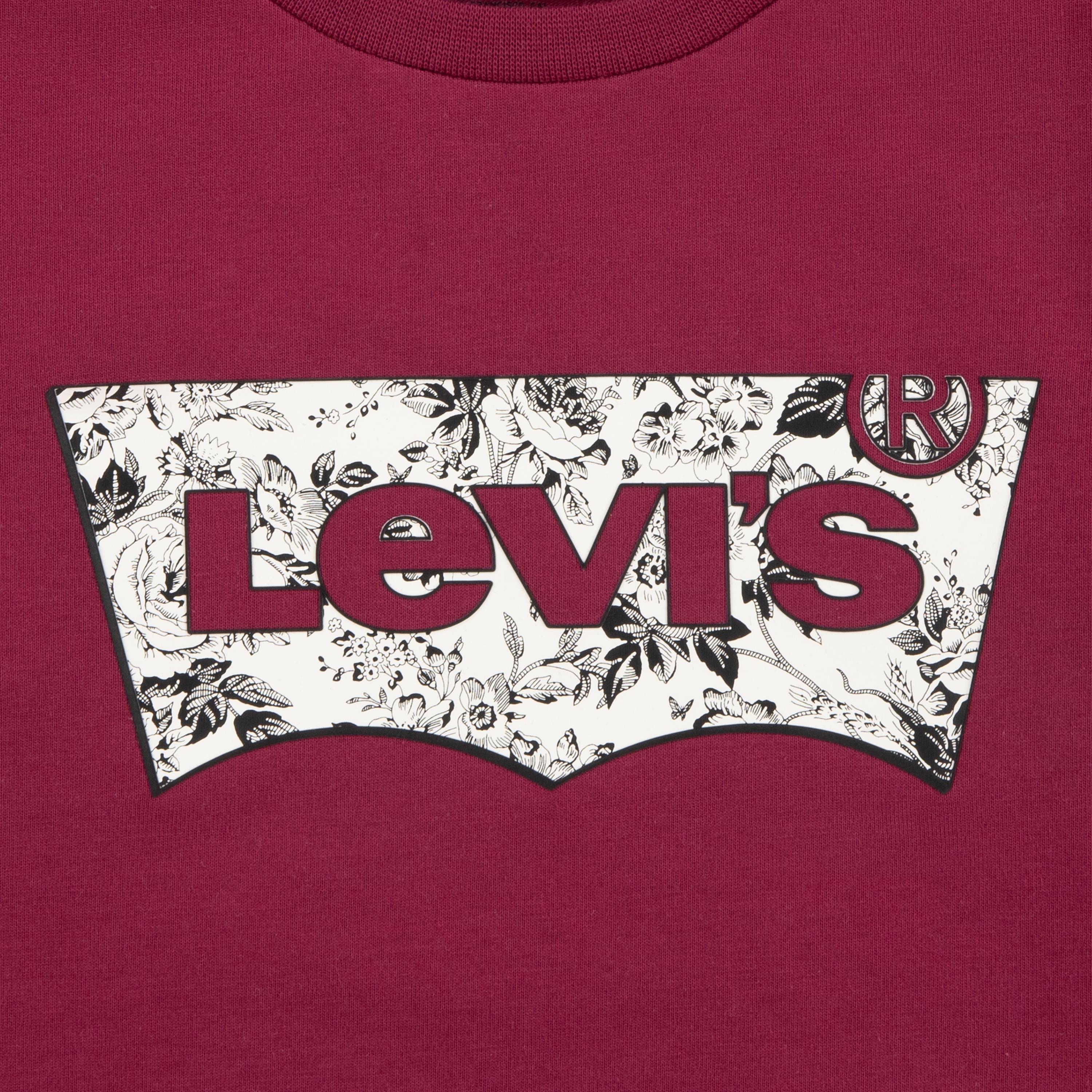 Thumbnail - Levis Kids Langarmshirt "LVG ROSE BATWING FILLS LS TEE" mit floralem Batwing-Logo