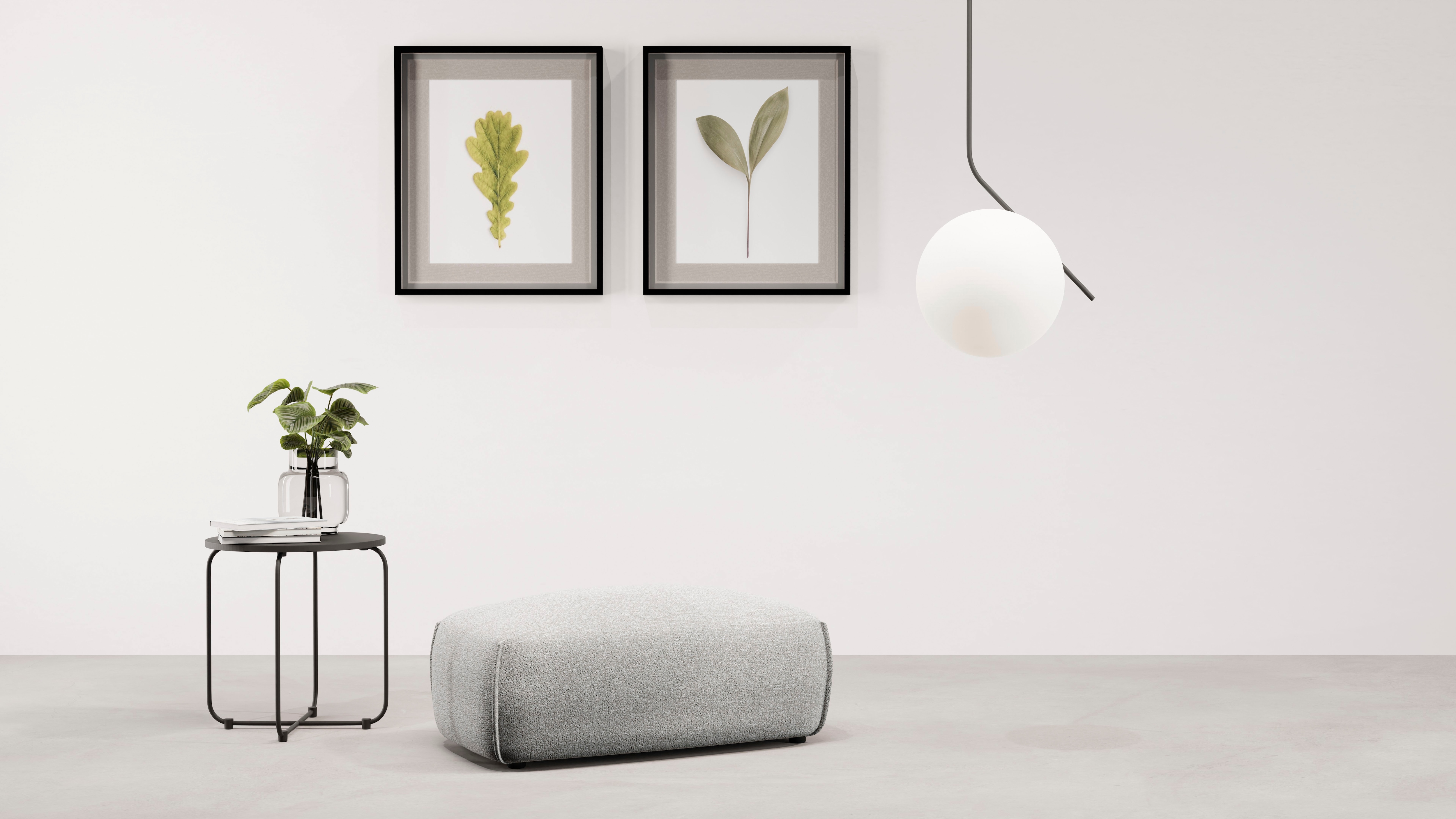 TRENDMANUFAKTUR Polsterhocker "Shawn elegant und bequem" organische Form, mit hochwertigem Bezug