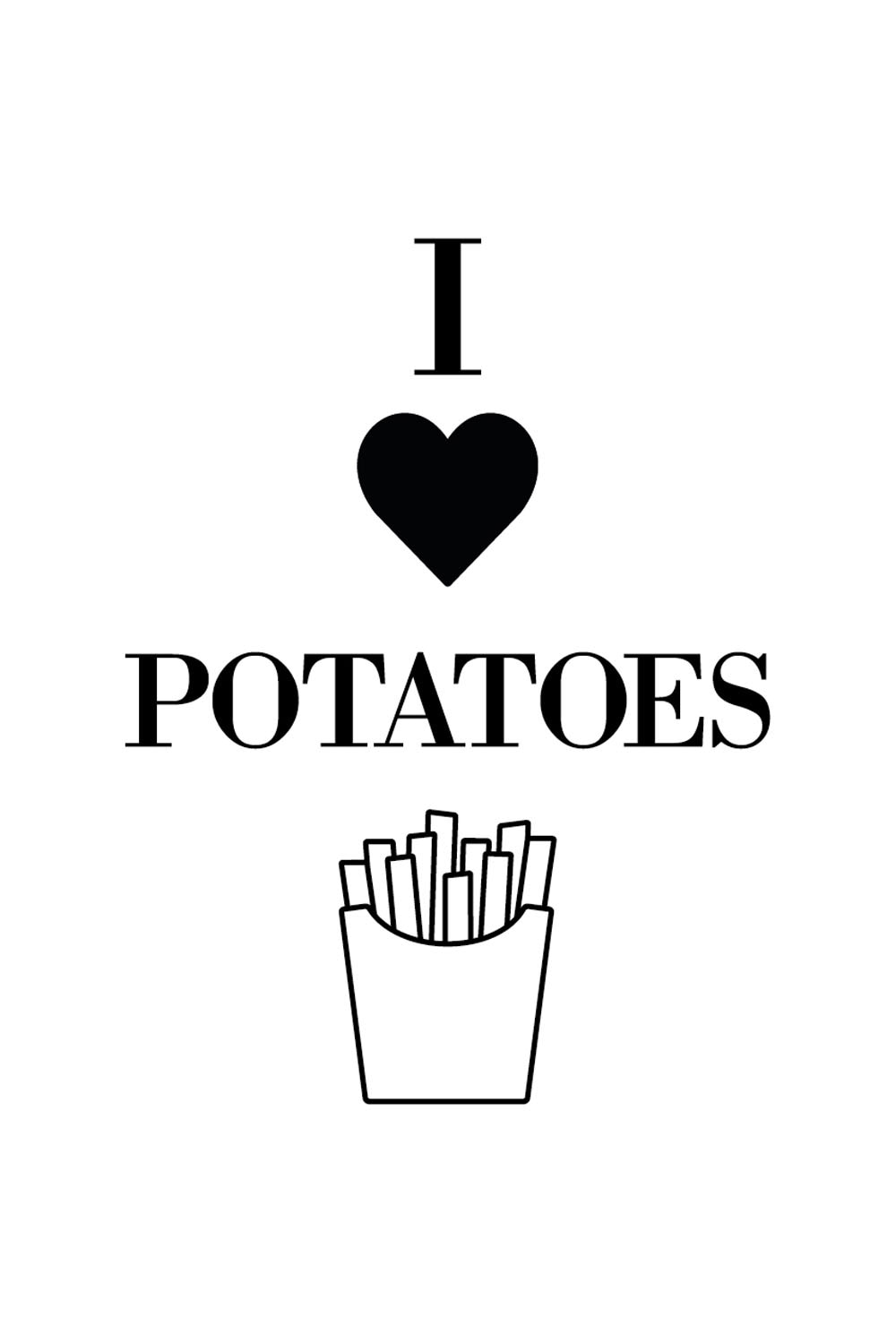 queence Wanddekoobjekt "I LOVE POTATOES"