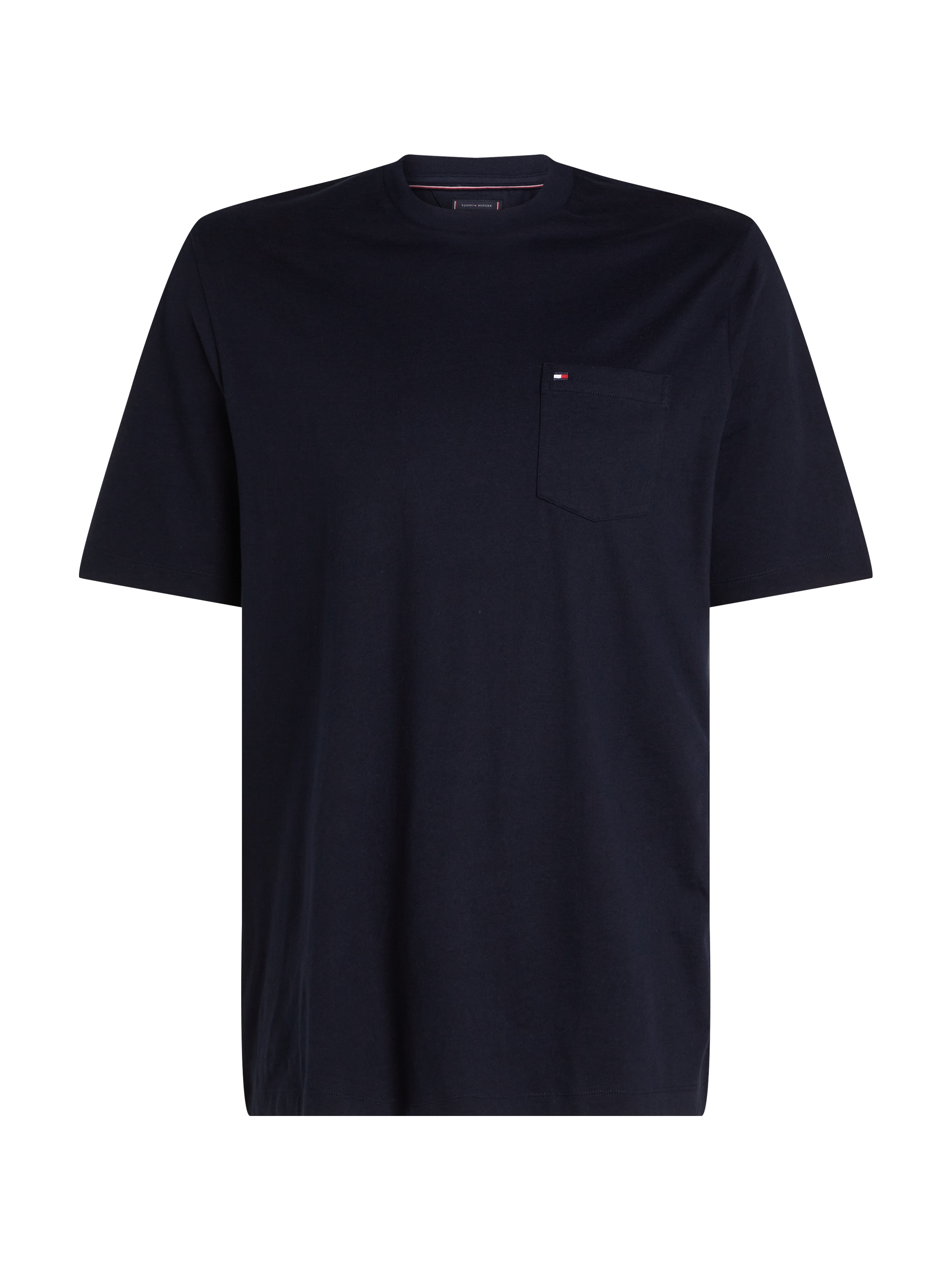 Tommy Hilfiger Big & Tall Rundhalsshirt »BT-ESSENTIAL SOLID POCKET TEE-B«, in Große Größen, Logostickerei