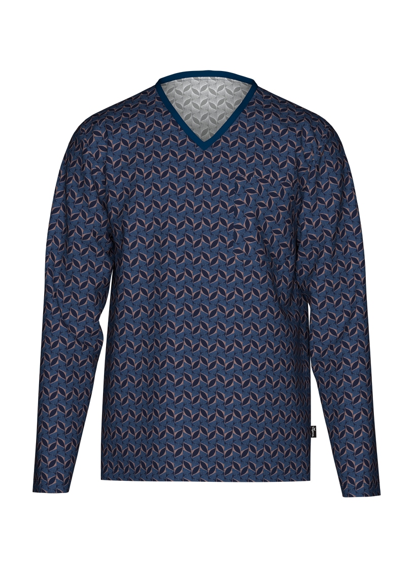 Trigema Schlafanzug »TRIGEMA Pyjama-Oberteil mit Allover-Blätter-Print«, (1 tlg.)