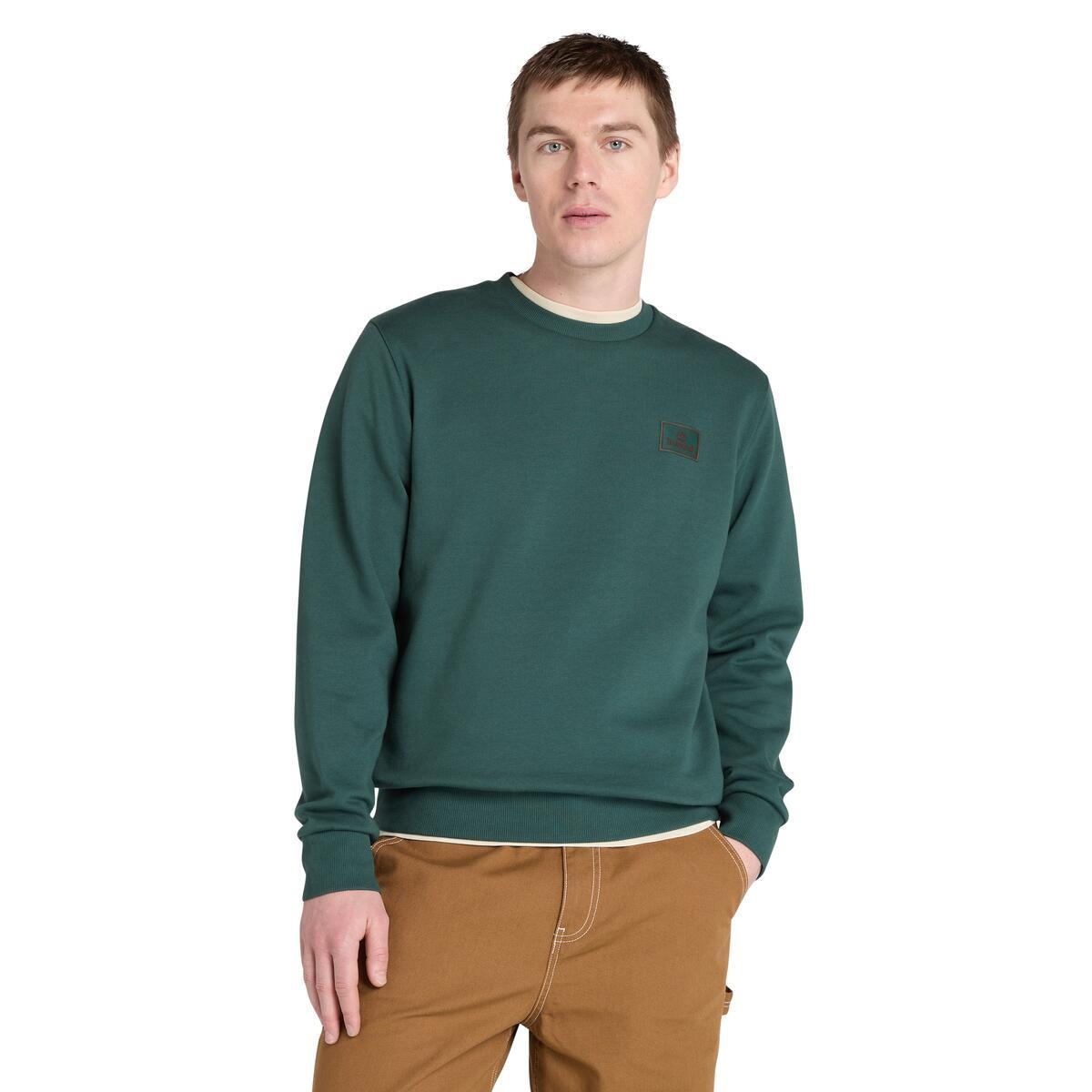 Timberland Sweatshirt "Silicon Badge (BB) Crew Neck", mit Crew-Neck-Ausschnitt, aus Baumwolle und Polyester