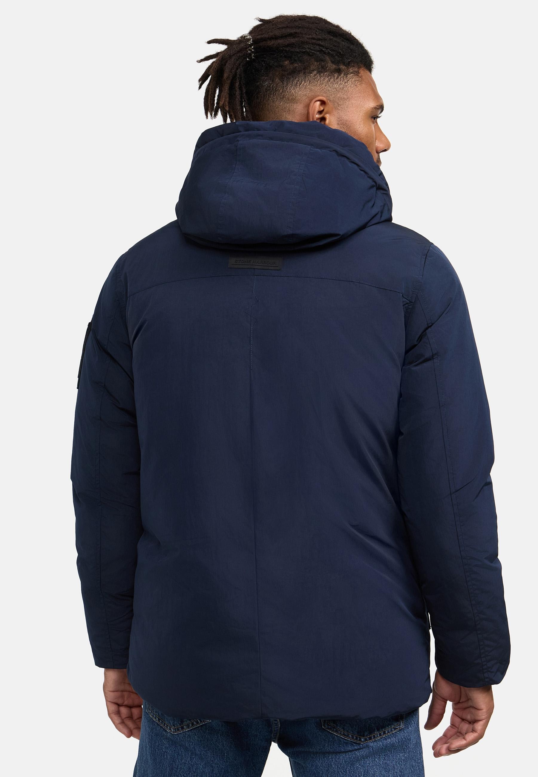 Stone Harbour Winterjacke »Edriik XX«, mit Kapuze, Warm gefütterte kurze Herren Jacke für den Winter