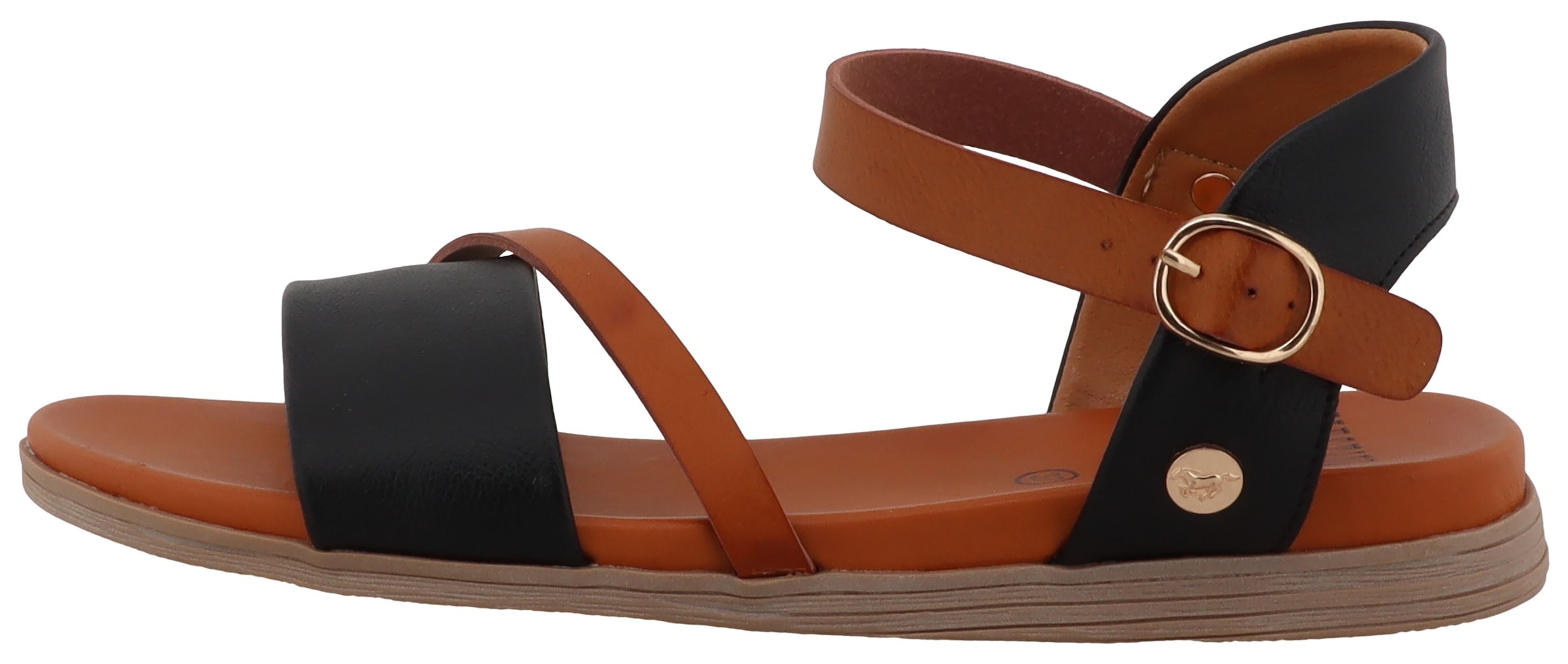 Mustang Shoes Riemchensandale »Eireen«  Sandalette, Sommerschuh mit logogeprägter Niete