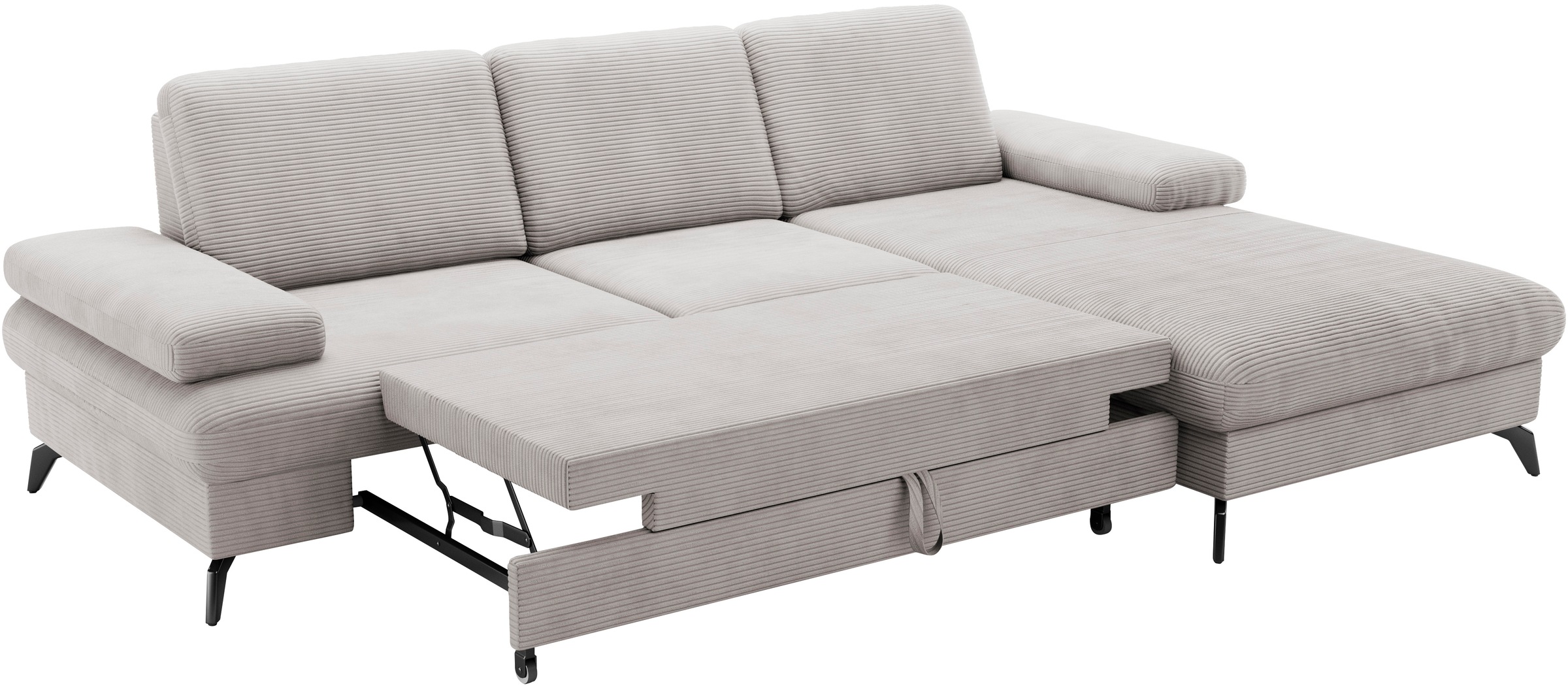 sit&more Ecksofa »Morris Jubi, L-Form«, inkl. Armteilfunktion und 1 Zierkissen, wahlweise mit Bettfunktion