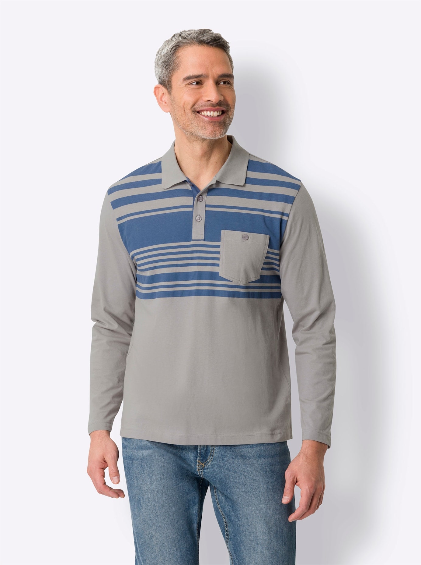 Classic Poloshirt "Langarm-Poloshirt", (1 tlg.) günstig online kaufen