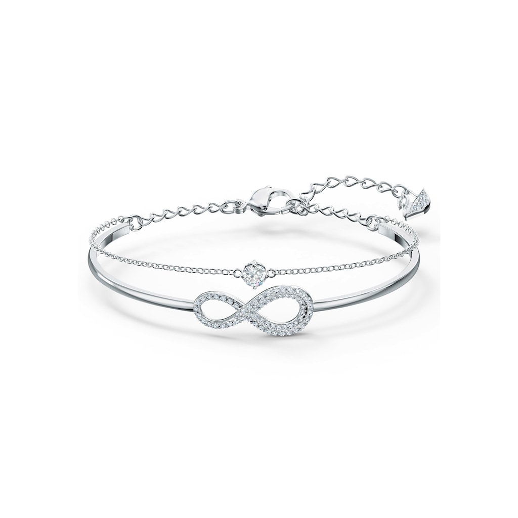 Swarovski Armreif »Unendlichkeitsschleife, Infinity, weiss, rhodiniert, 5520584«