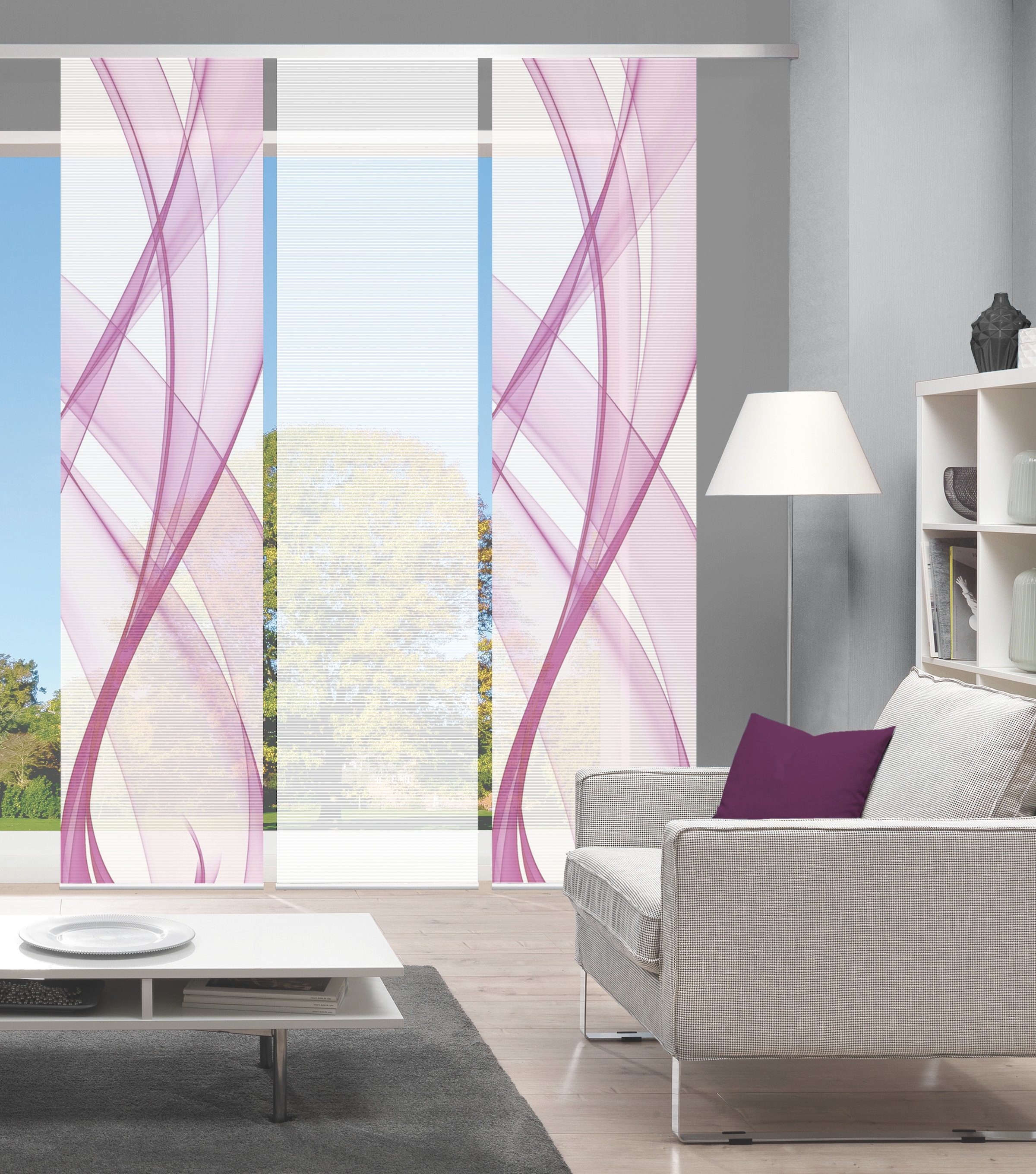 Vision Schiebegardine "PACOLIA" Paneelwagen 3 Stk. tlg. SET,SCHIEBEVORHANG, günstig online kaufen