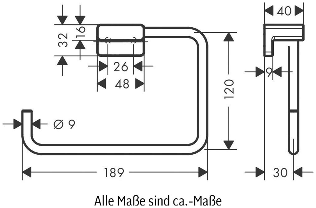 hansgrohe Handtuchring »AddStoris«, zweiarmig