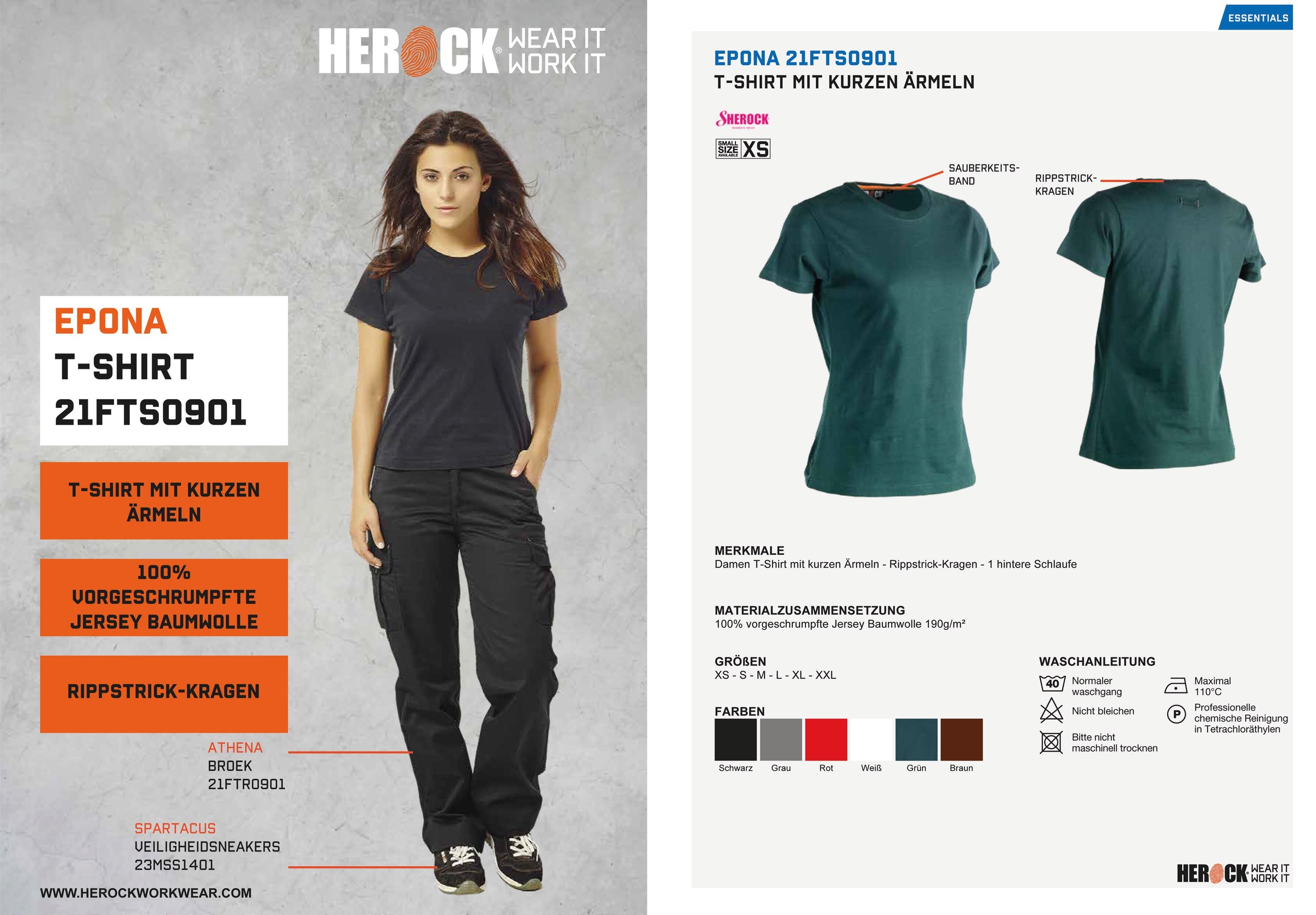 Black Friday Herock T-Shirt »Epona BAUR Schlaufe, T-Shirt Tragegefühl Kurzärmlig | Damen«, Figurbetont, hintere 1 angenehmes