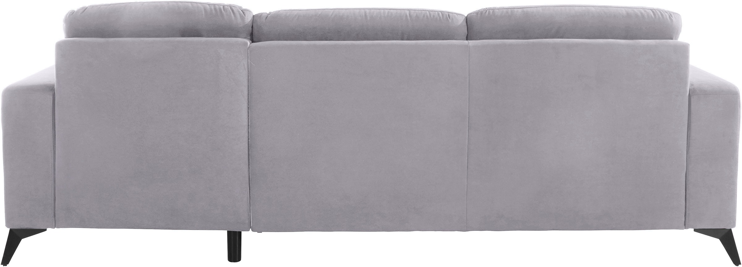 Places of Style Ecksofa »Lolland L-Form«, Wahlweise mit Bettfunktion und Bettkasten, Federkern