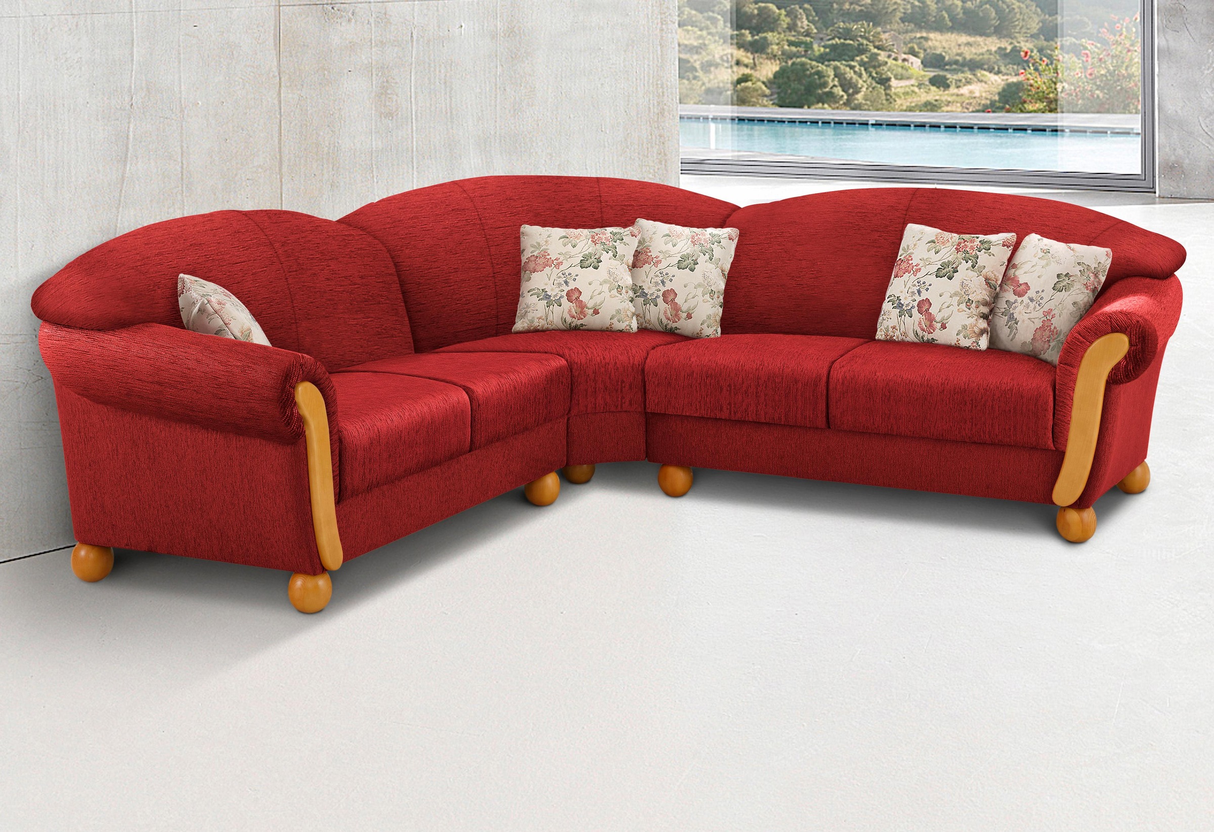 Home affaire Ecksofa "Milano, bequem mit Federkern, B/T/H 233/233/83cm, Lan günstig online kaufen