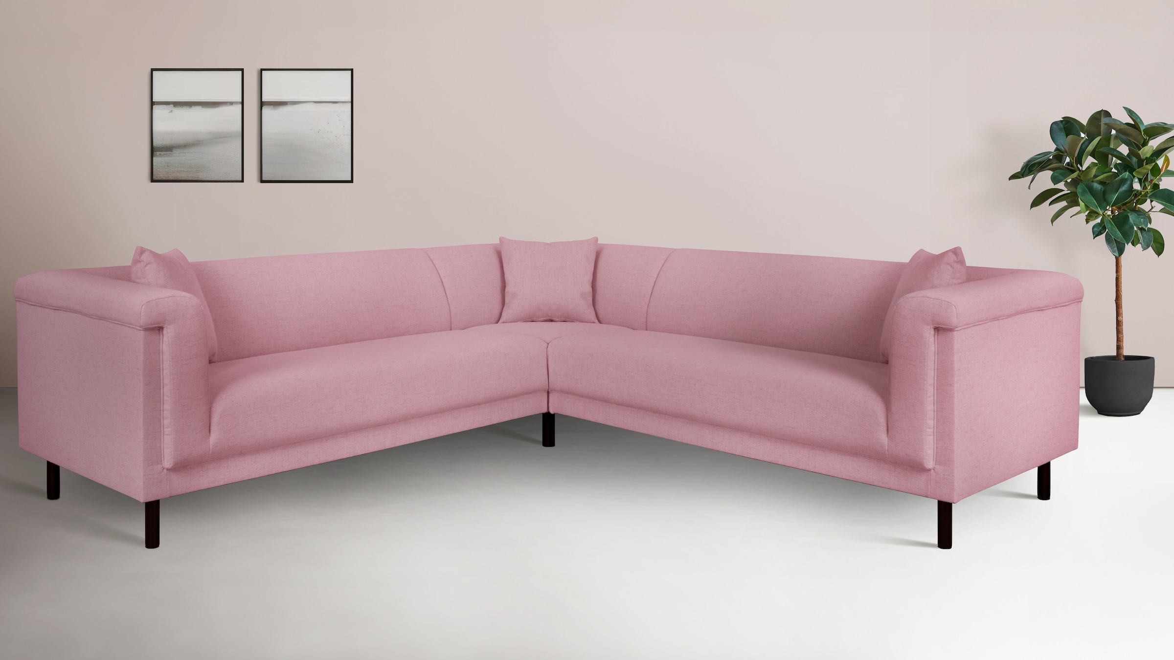 Home affaire Ecksofa "AGNIA L-Form B/T/H: 244/244/71 cm" incl. Zierkissen, günstig online kaufen