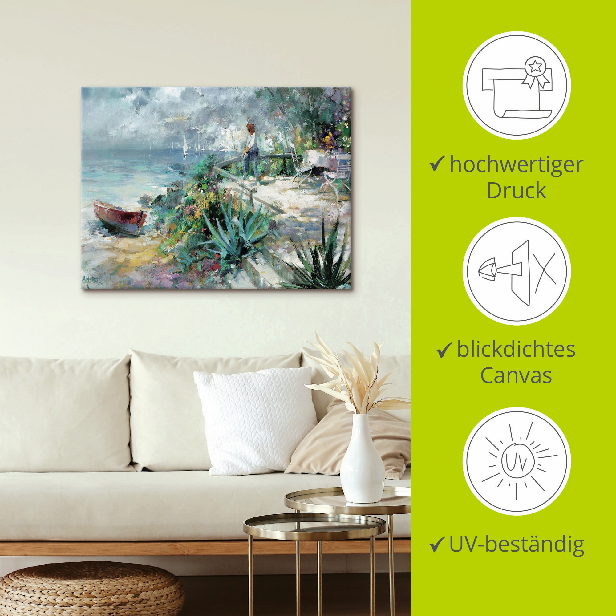 Artland Wandbild »Hoffnung am Horizont«, Küste, (1 St.), als Leinwandbild, Poster in verschied. Größen