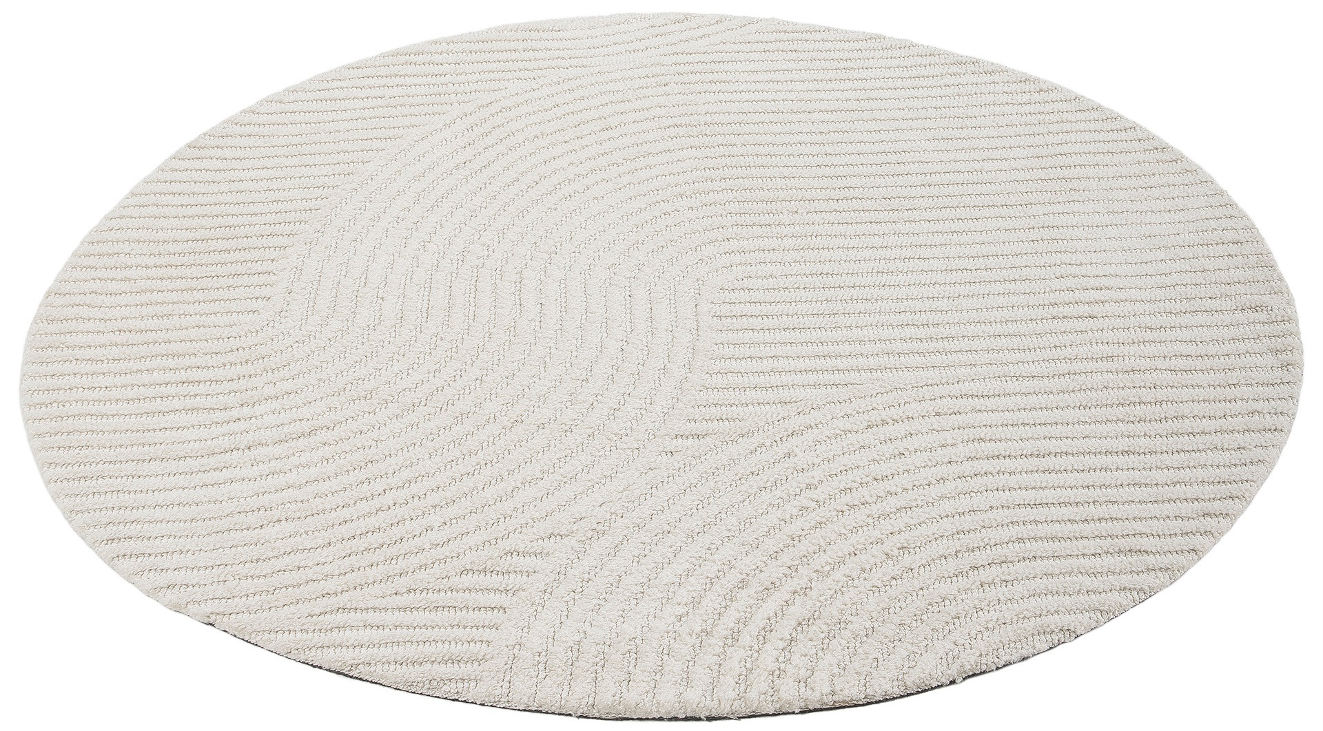 Thumbnail - carpetfine Teppich "Holly Zen 3" rund 12 mm Höhe Hoch-Tief-Effekt, geometrisch, Zeitloses Design, dekoratives Highlight