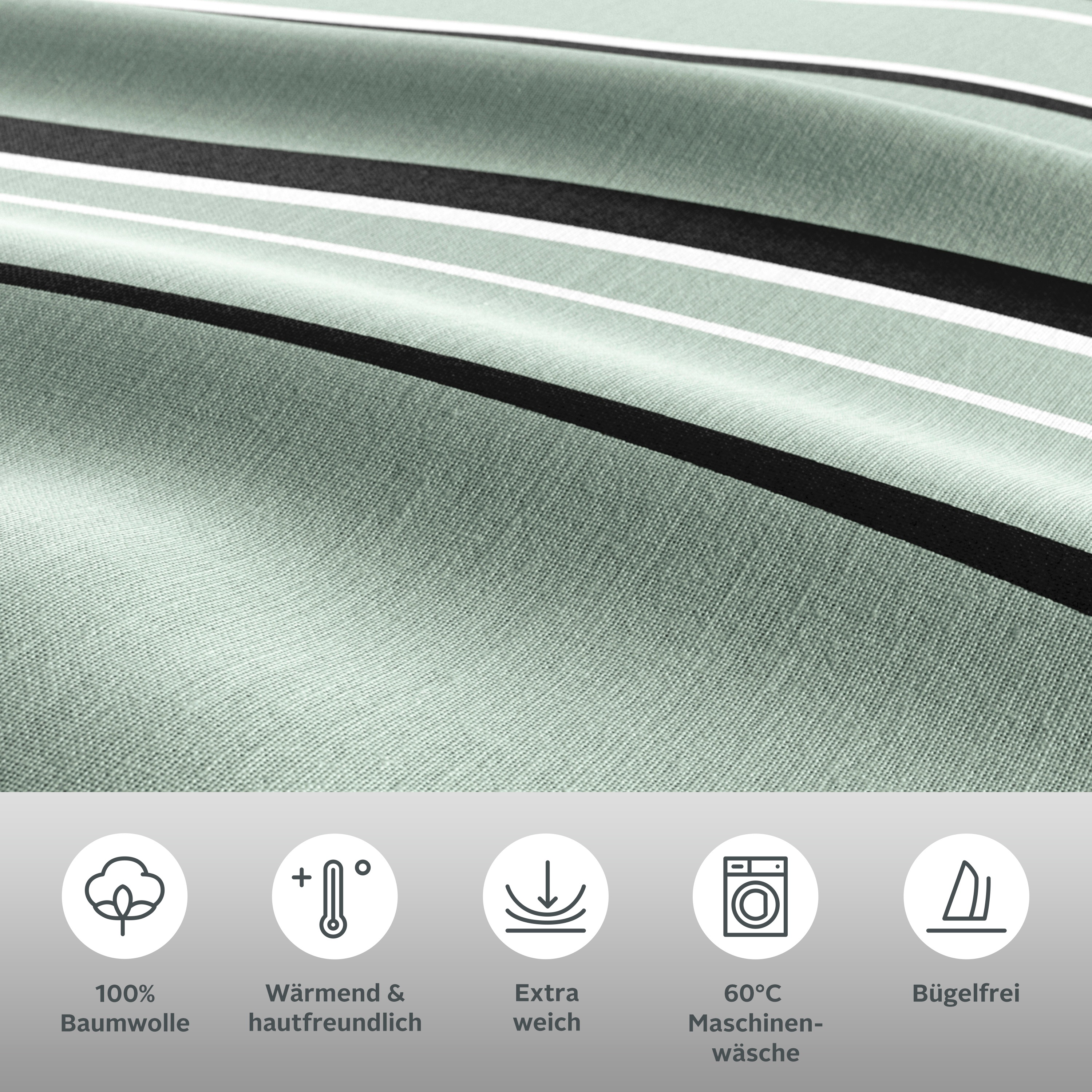 Thumbnail - OTTO home Bettwäsche "Renu in Gr. 135x200 oder 155x220 cm" 2 Stk. Bettwäsche aus Baumwolle, grafische Bettwäsche mit Wel...