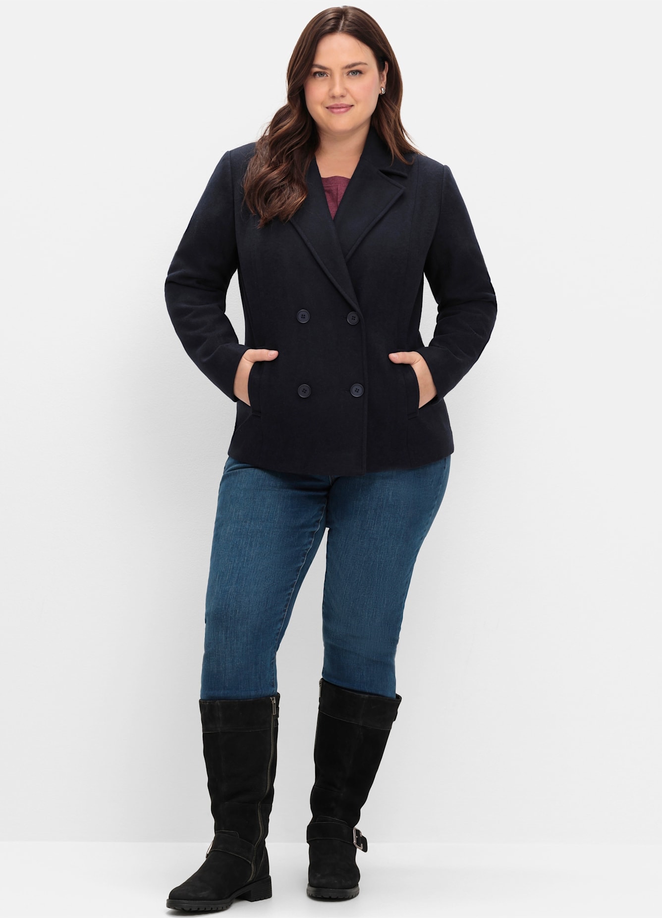 Sheego Kurzjacke, ohne Kapuze günstig online kaufen