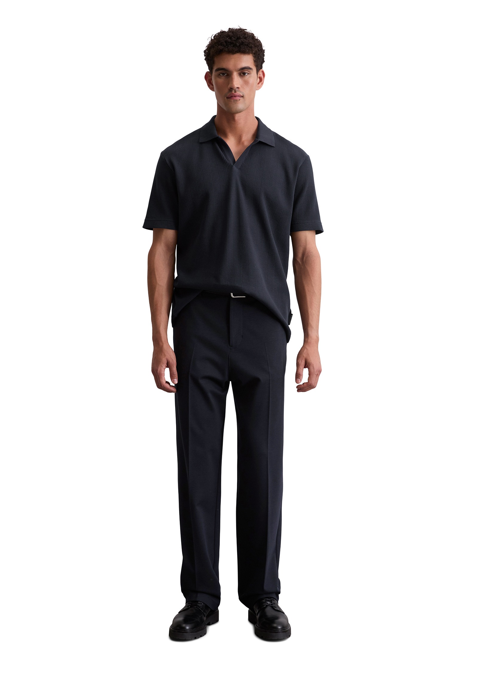 Marc O'Polo Poloshirt »mit elastischer Rippstruktur«