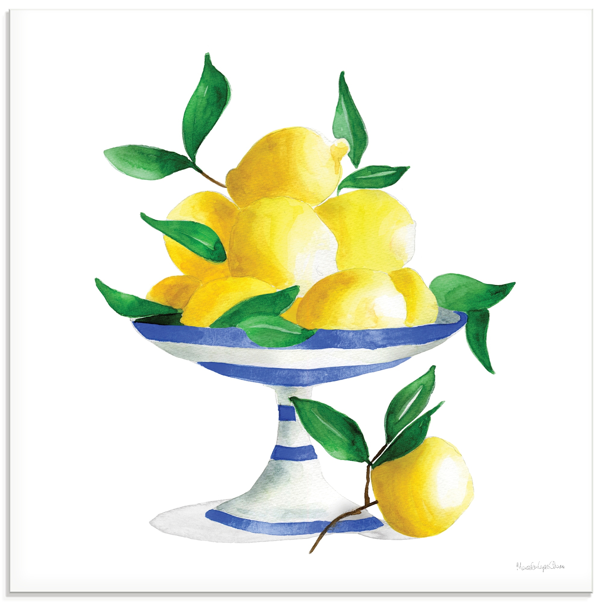 Glasbild ARTLAND "Spanish Lemons II", farbe bild(er): gelb, B:40cm H:40cm, Bilder, in verschiedenen Größen