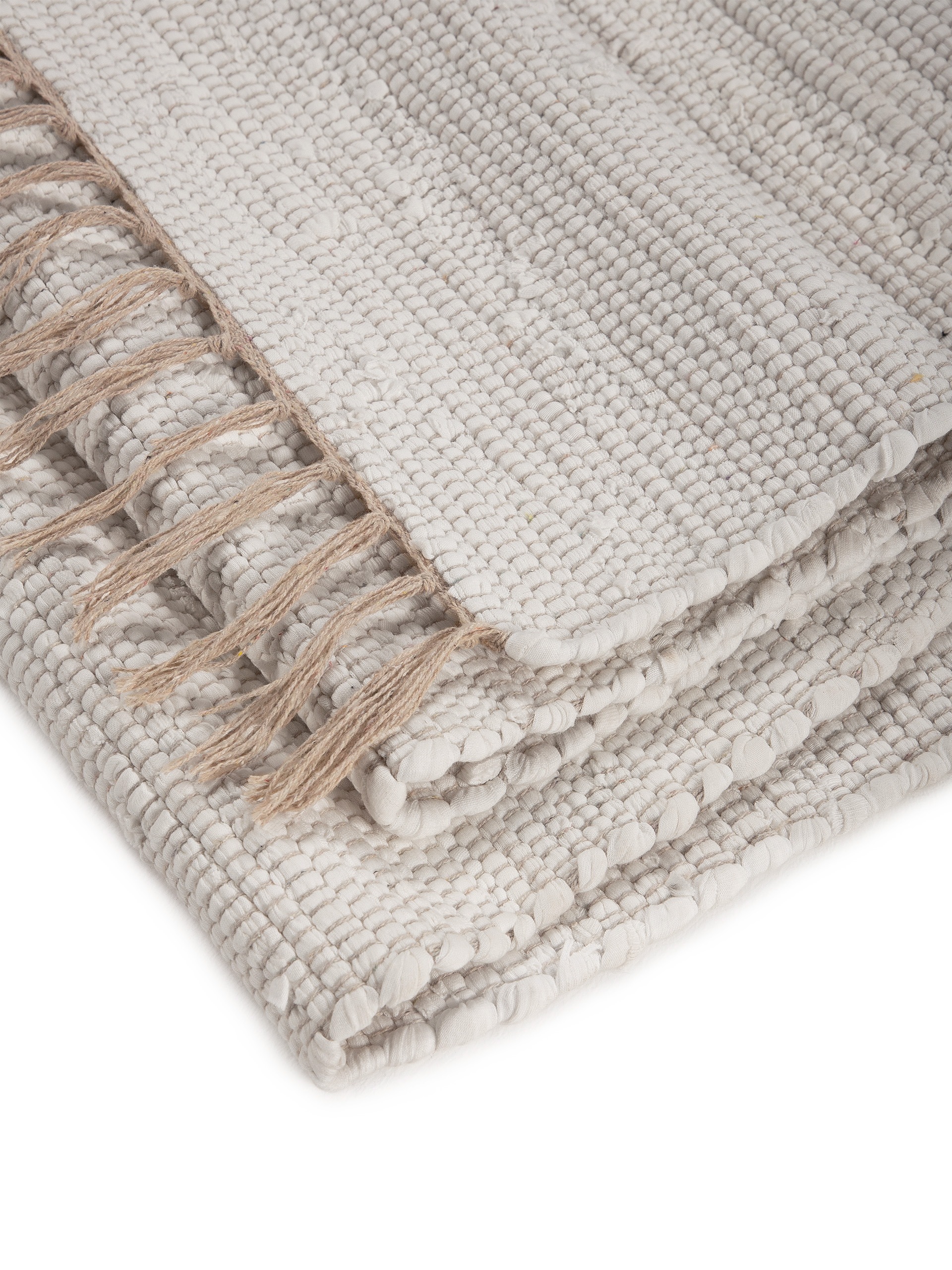 Tapis CARPETFINE Kelim Chindi Blanc 140x200cm 3