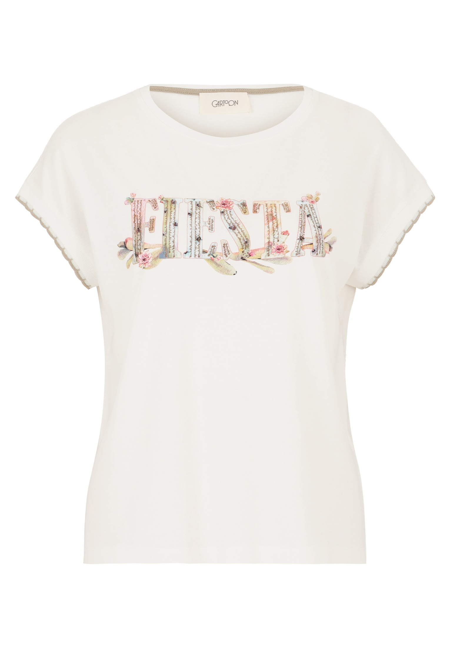 Cartoon Kurzarmshirt "Damen mit Rundhalsausschnitt", 1 Stk. günstig online kaufen