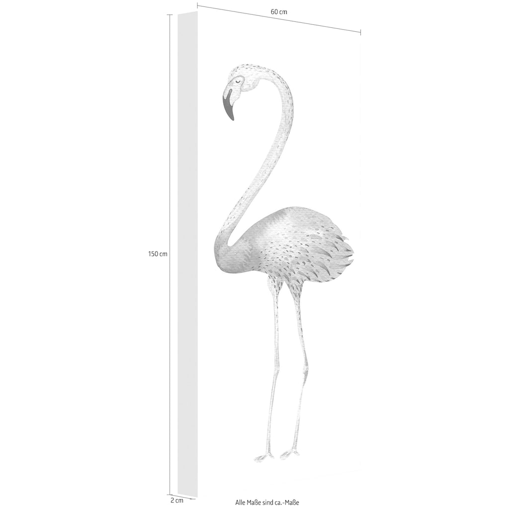 Wall-Art Leinwandbild »Kvilis - Pink Flamingo 01«