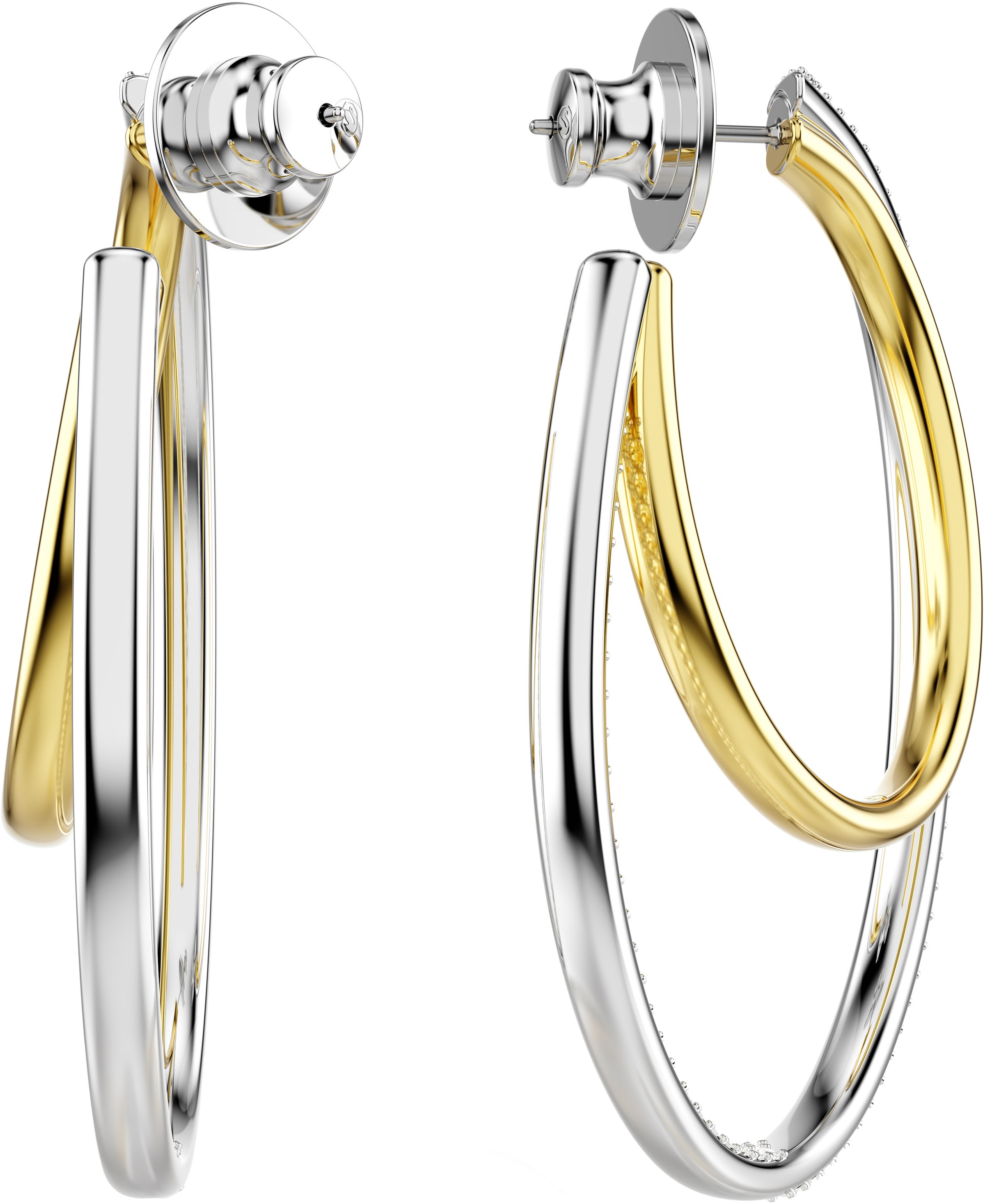Swarovski Paar Creolen »Schmuck Geschenk Hyperbola Ohrringe«, mit Swarovski® Zirkonia (synth.)