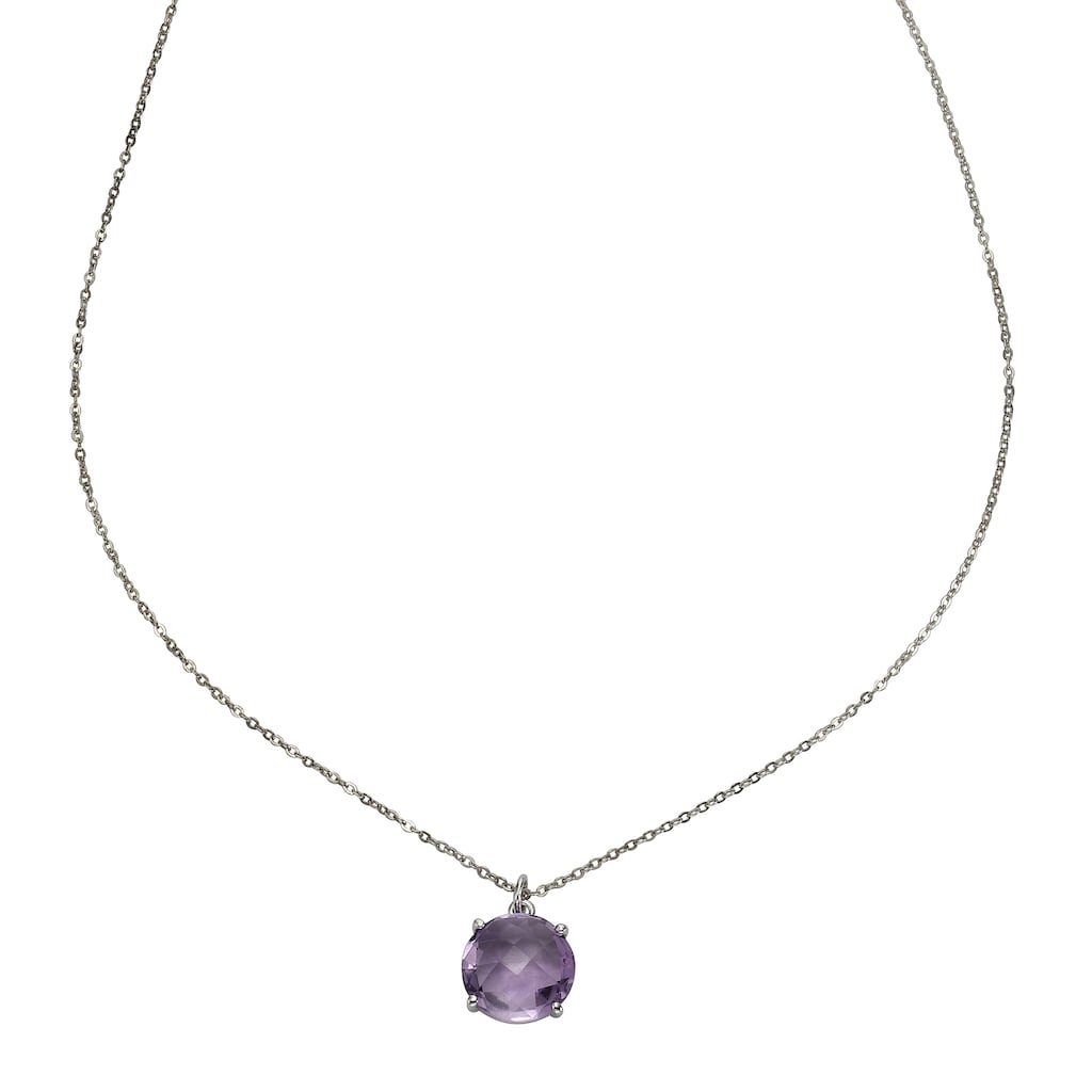 Zeeme Kette mit Anhänger »925 Sterling Silber Amethyst«