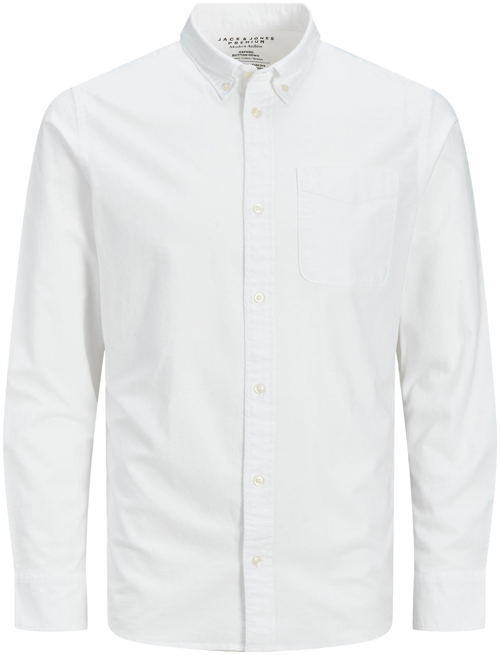 Jack & Jones Langarmhemd »BROOK OXFORD«, mit Button-Down Kragen