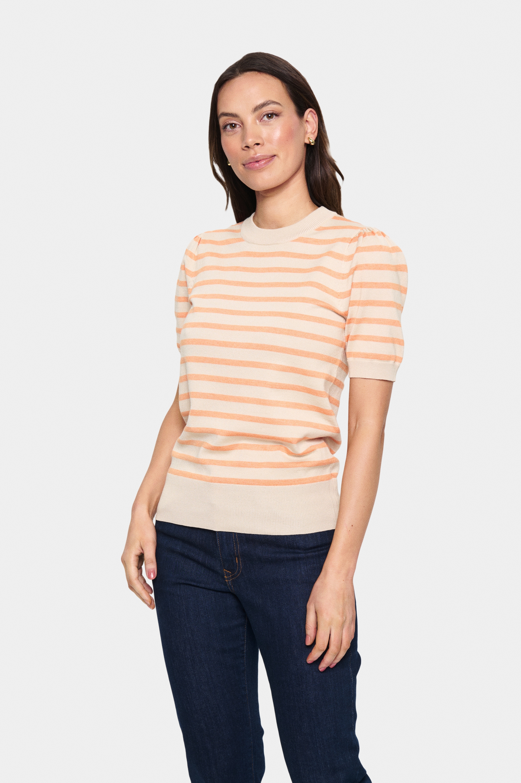 Saint Tropez Kurzarmpullover »MilaSZ SS Striped«