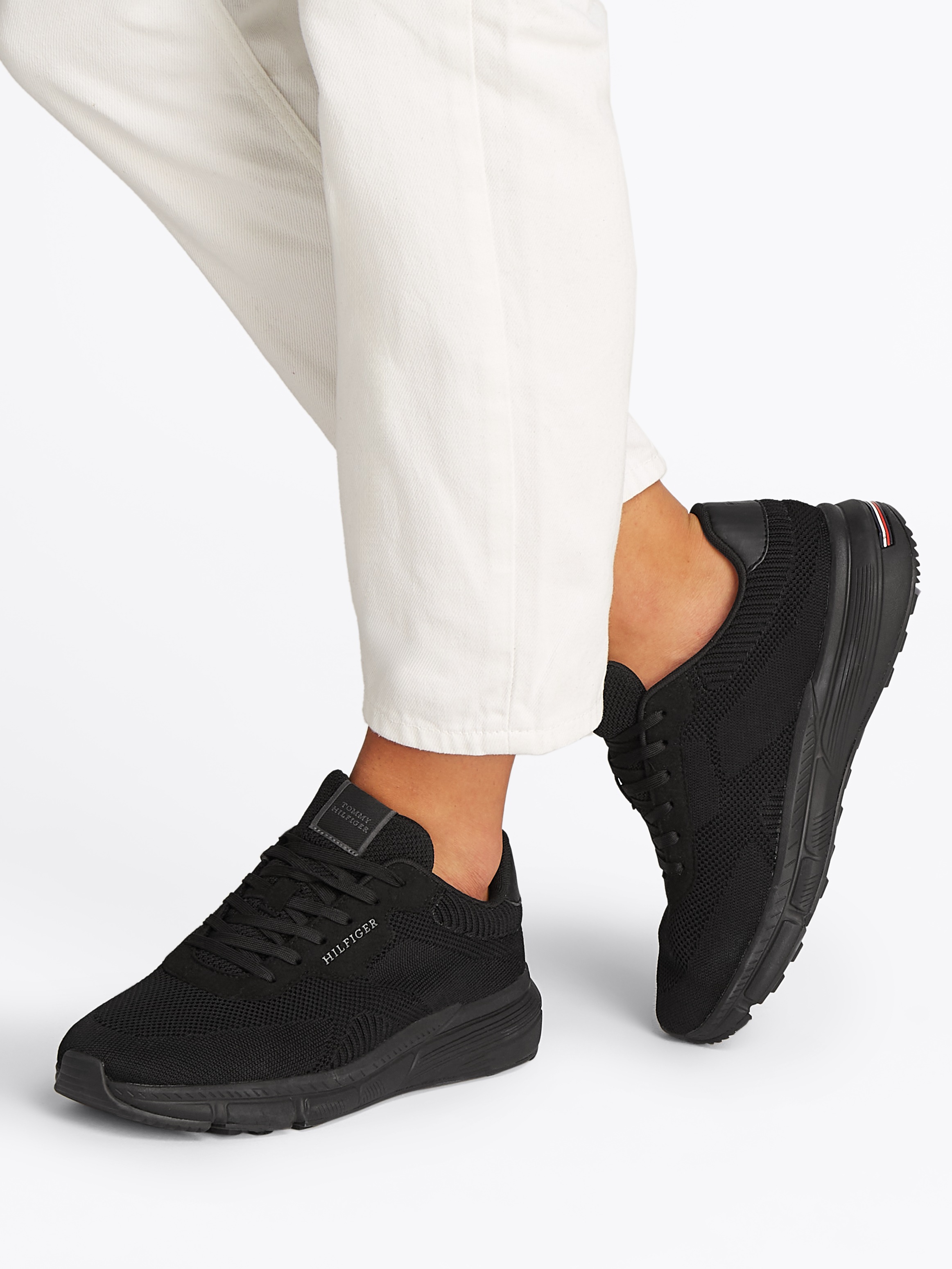 Tommy Hilfiger Sneaker "LIGHTWEIGHT RWB KNIT", Freizeitschuh, Halbschuh, Sc günstig online kaufen