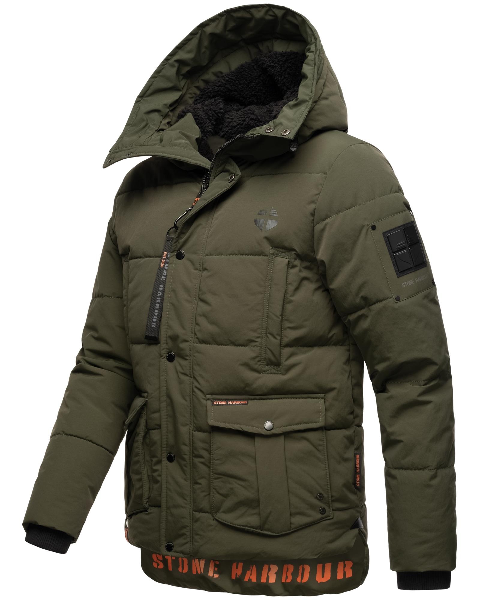 Stone Harbour Outdoorjacke »Admaroo«, mit Kapuze, Stylische Winterjacke mit Teddyfell-Innenfutter