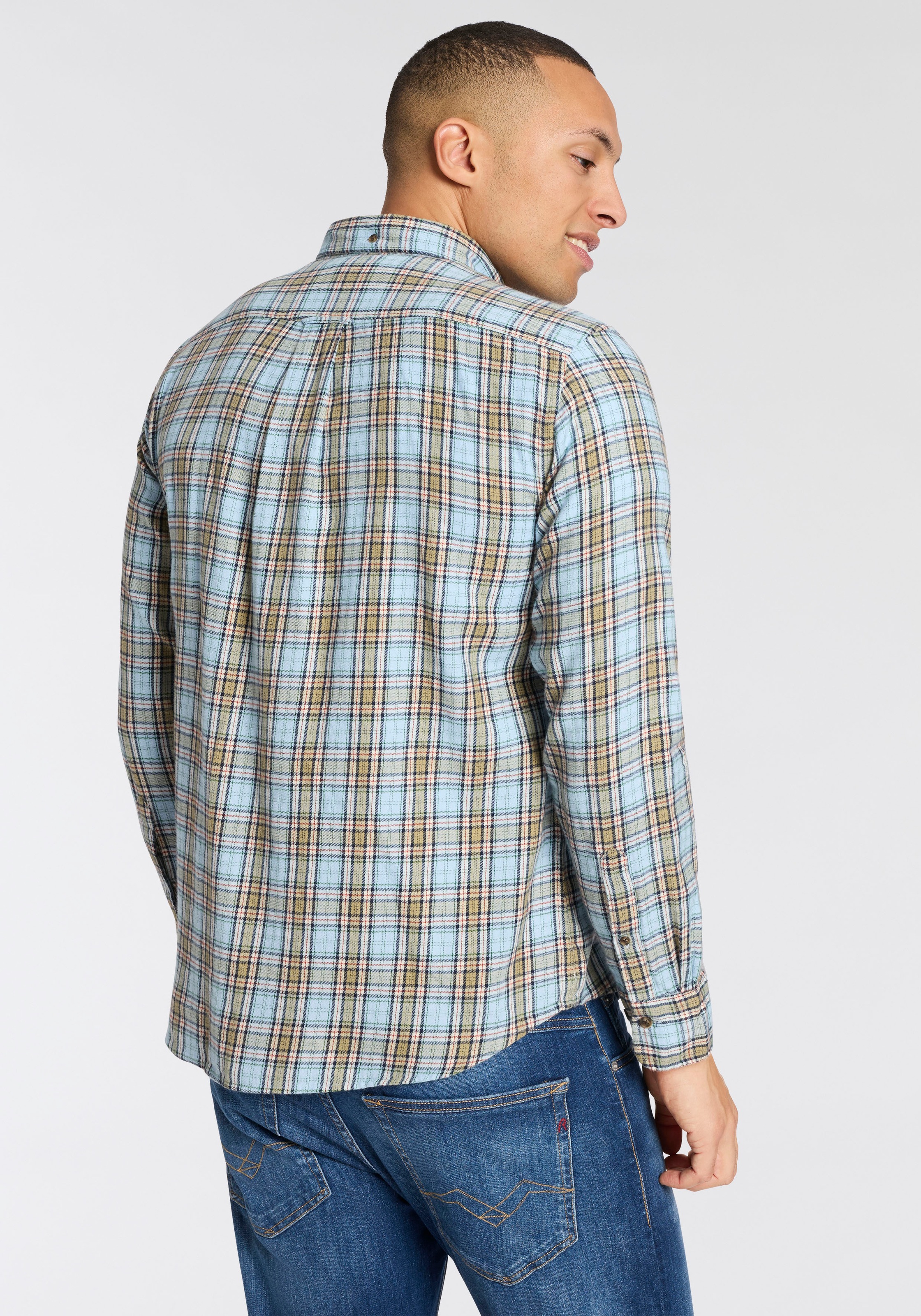 Gant Karohemd "REG WINDBLOWN FLANNEL CHECK SHIRT" Mit Rundhalsausschnitt günstig online kaufen