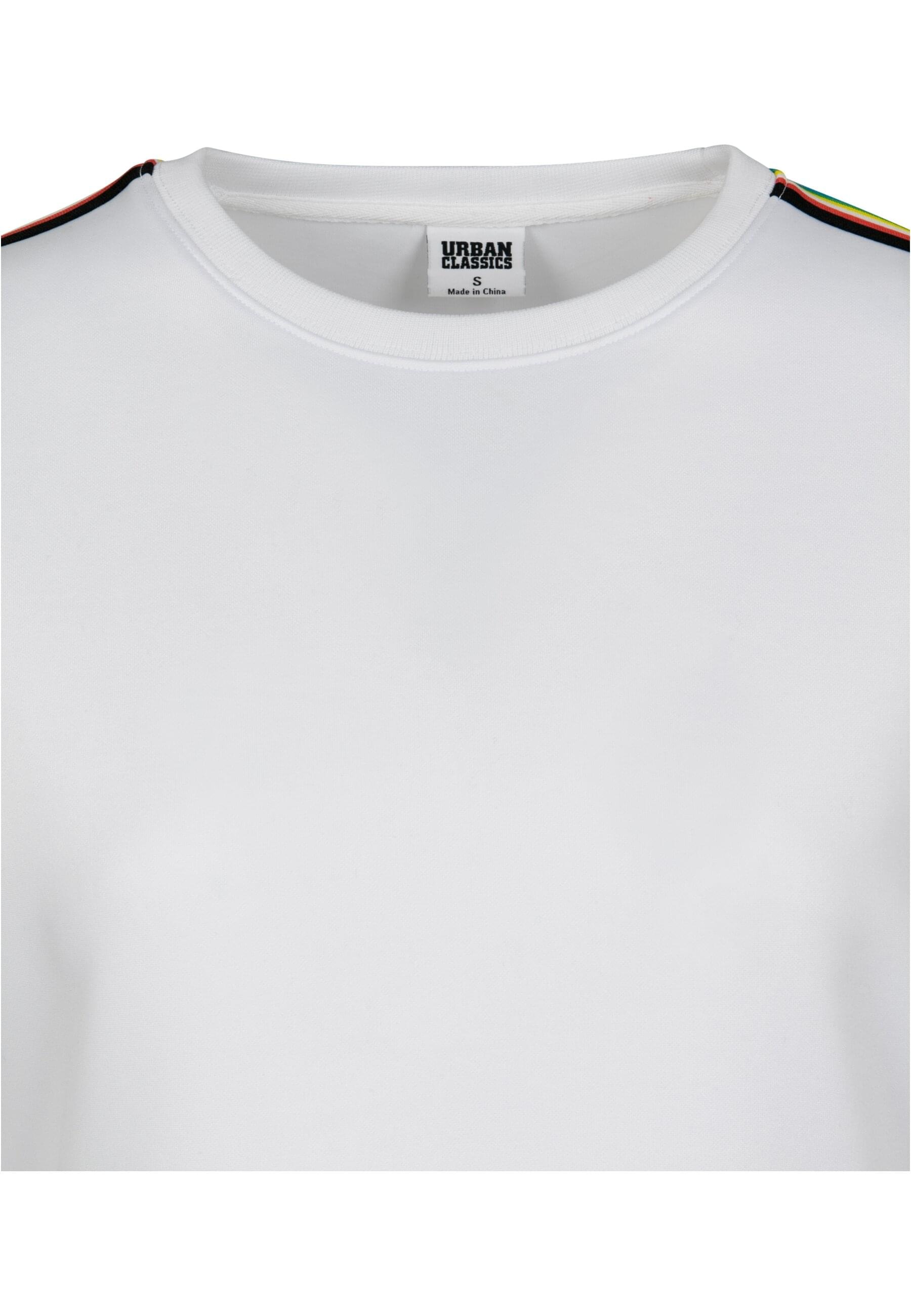 URBAN CLASSICS Sweatshirt »Urban Classics Damen Ladies Multicolor Taped Sleeve Crewneck«, (1 tlg.)