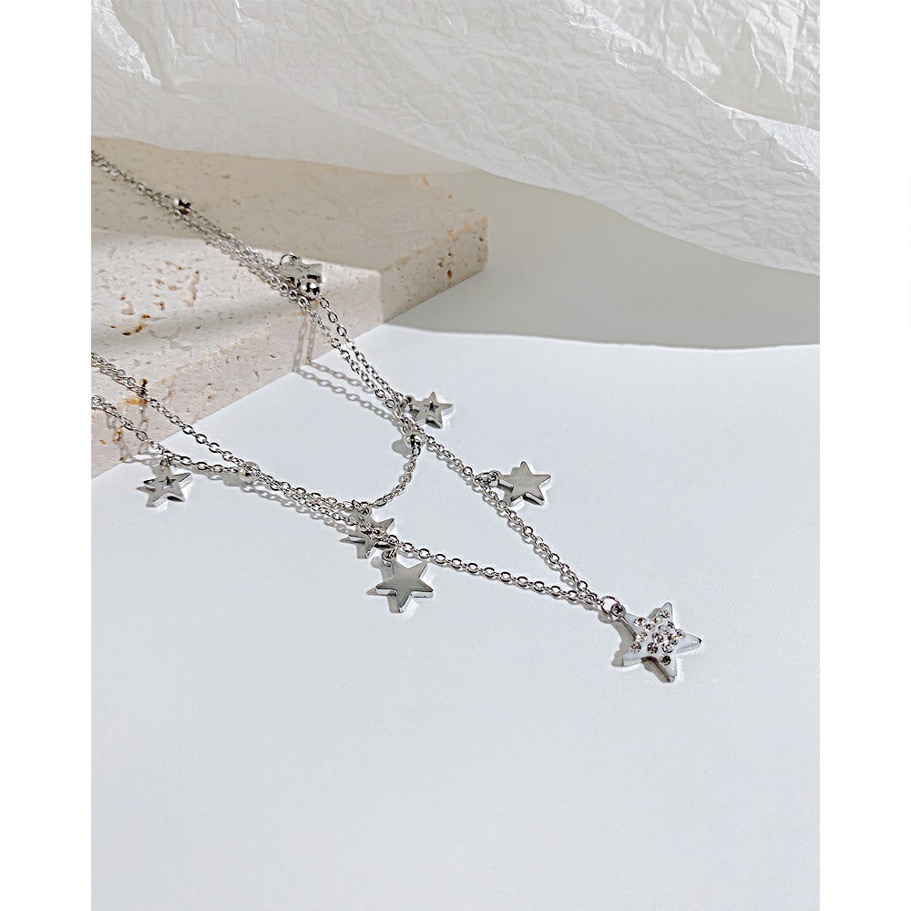 COLLEZIONE ALESSANDRO Kette mit Anhänger »Stella«, mit kleinen Glassteinen