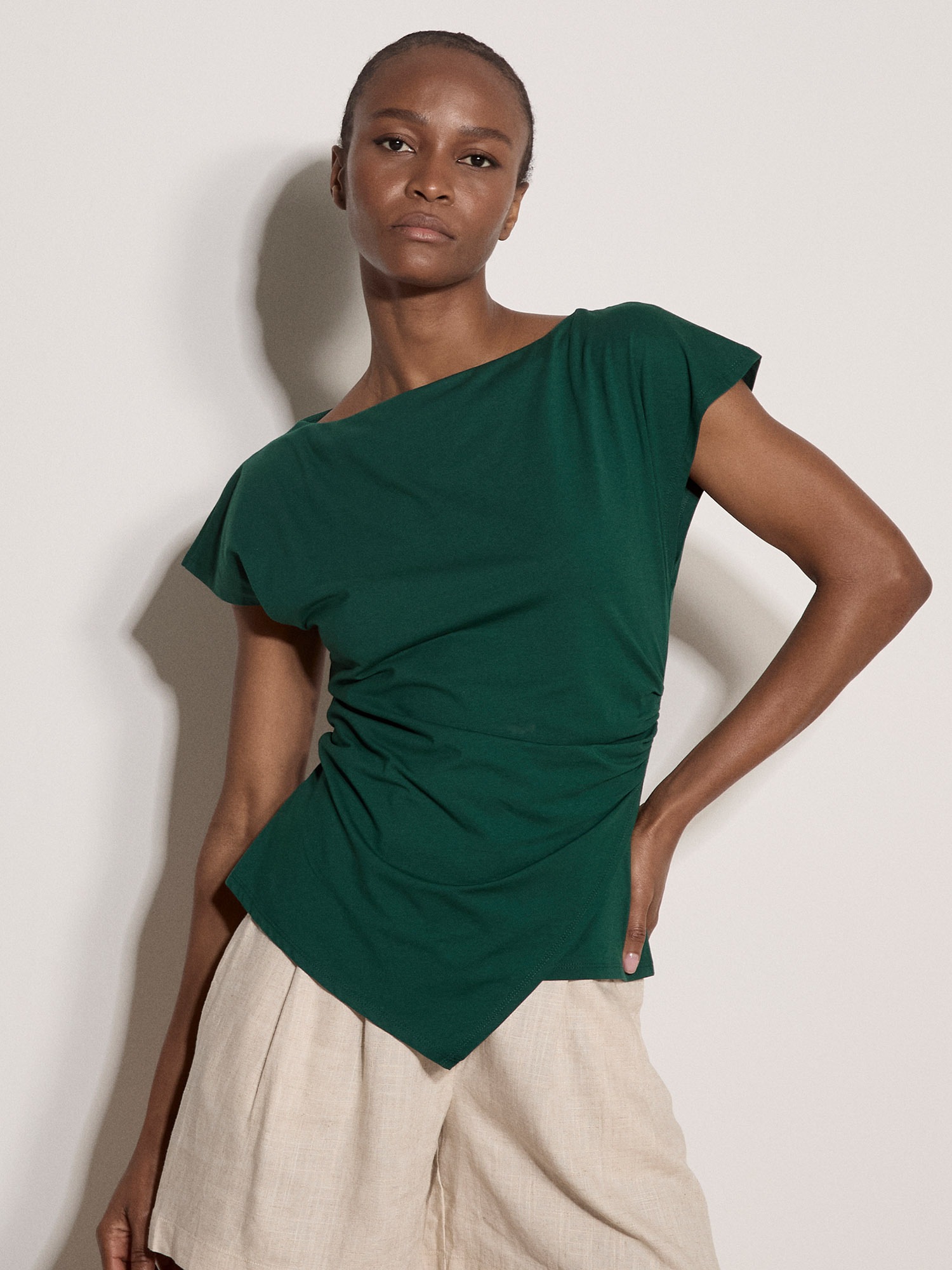 Apricot Shirttop »Top« in Wickeloptik