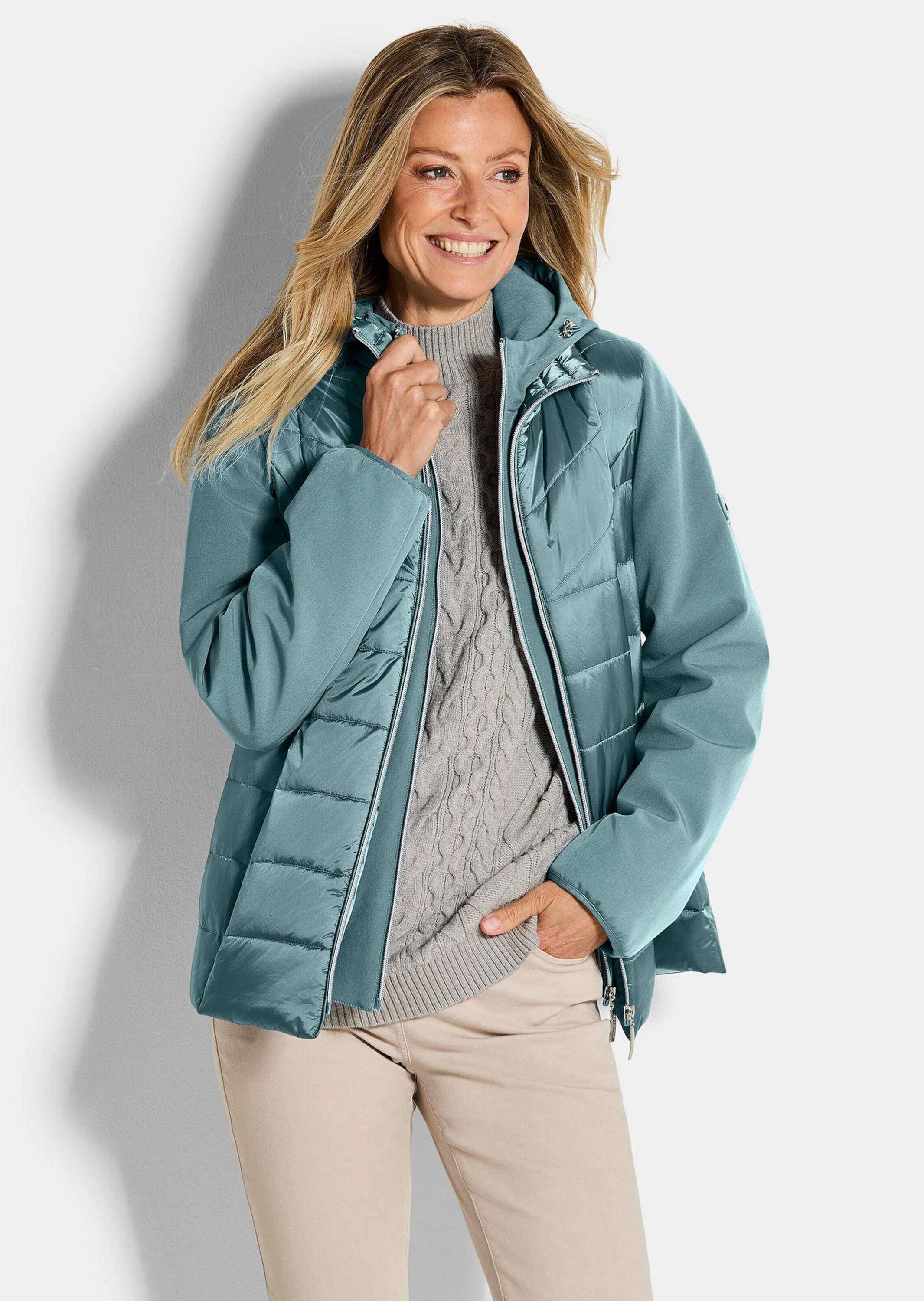 GOLDNER Kurzjacke »Steppjacke mit Ärmeln aus Softshell«