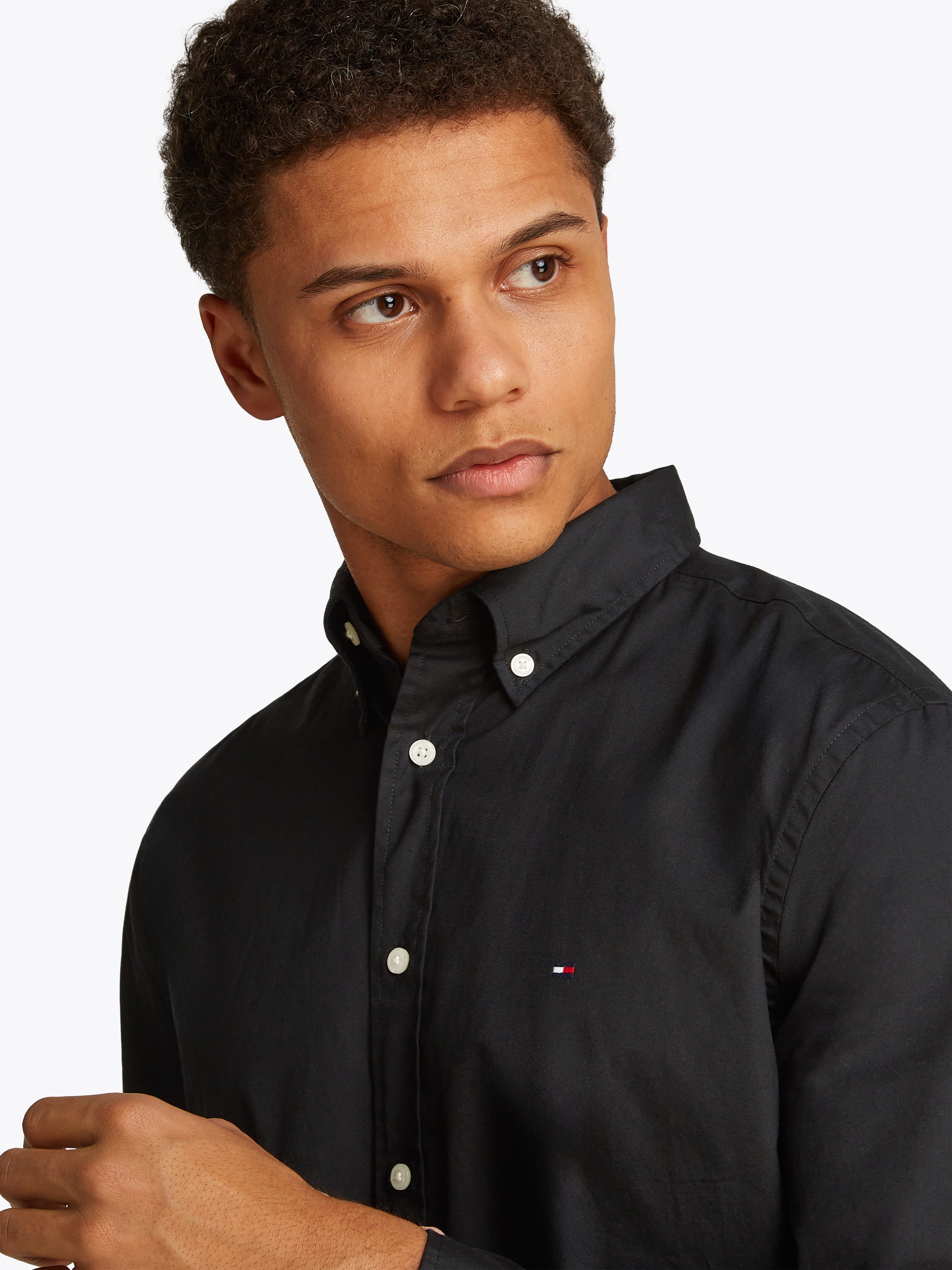Tommy Hilfiger Langarmhemd "CORE FLEX POPLIN SOLID Regular Fit SHIRT" günstig online kaufen