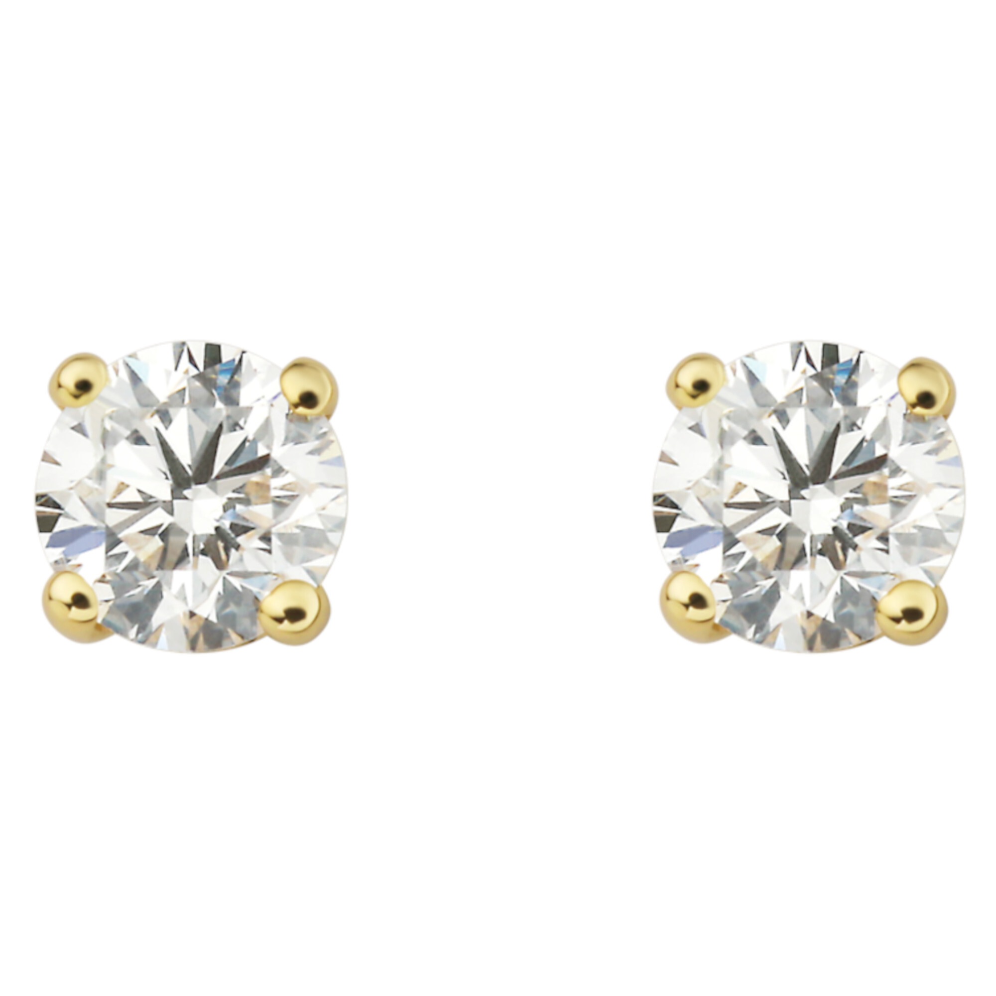 ONE ELEMENT Paar Ohrhänger »0.40 ct Diamant Brillant Ohrringe Ohrstecker aus 585 Gelbgold«, Damen Gold Schmuck