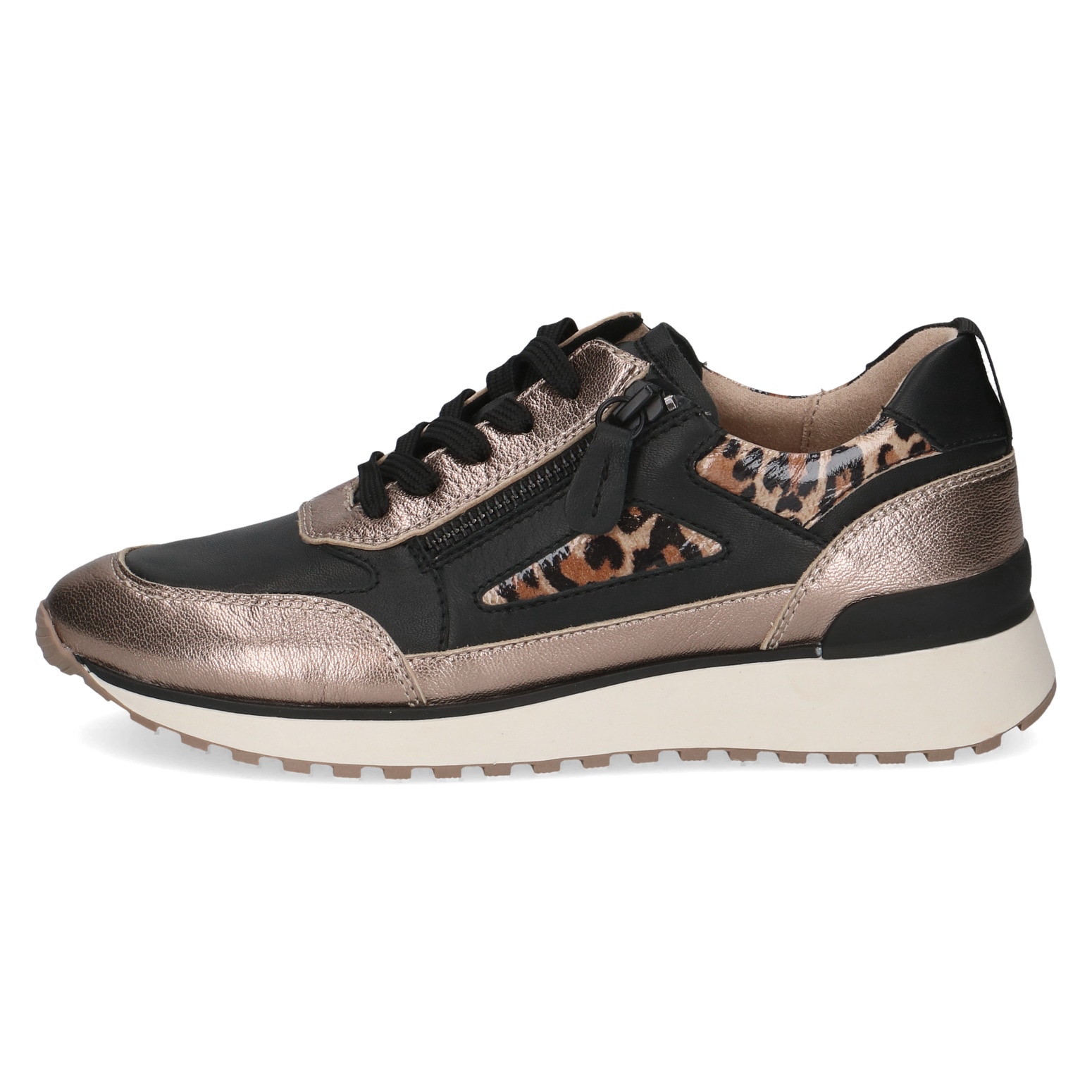 Caprice Keilsneaker, Freizeitschuh, Halbschuh, Schnürer, praktischer Außenreißverschluss