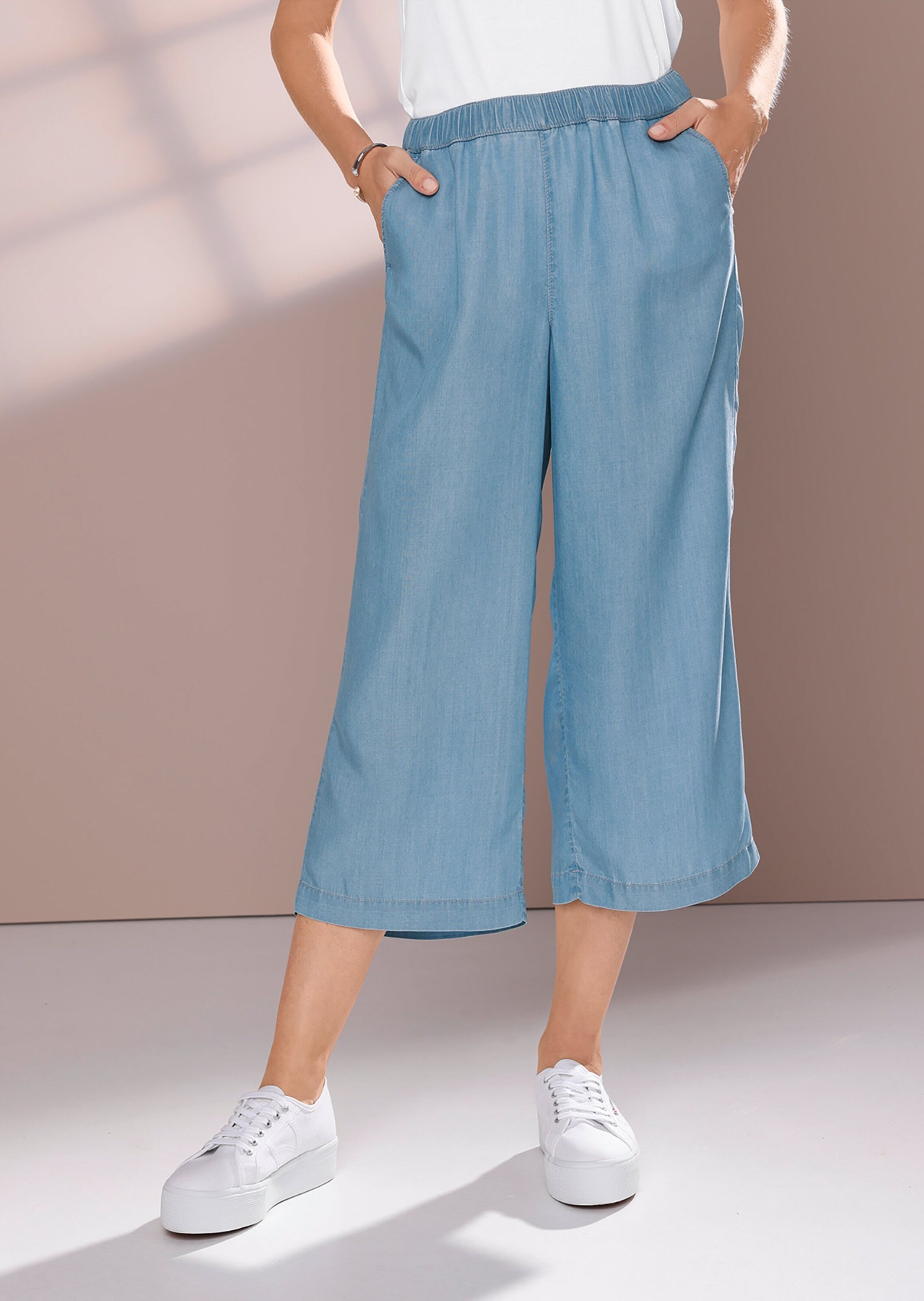 Goldner 2-in-1 Culotte Short Length Blue 22 3