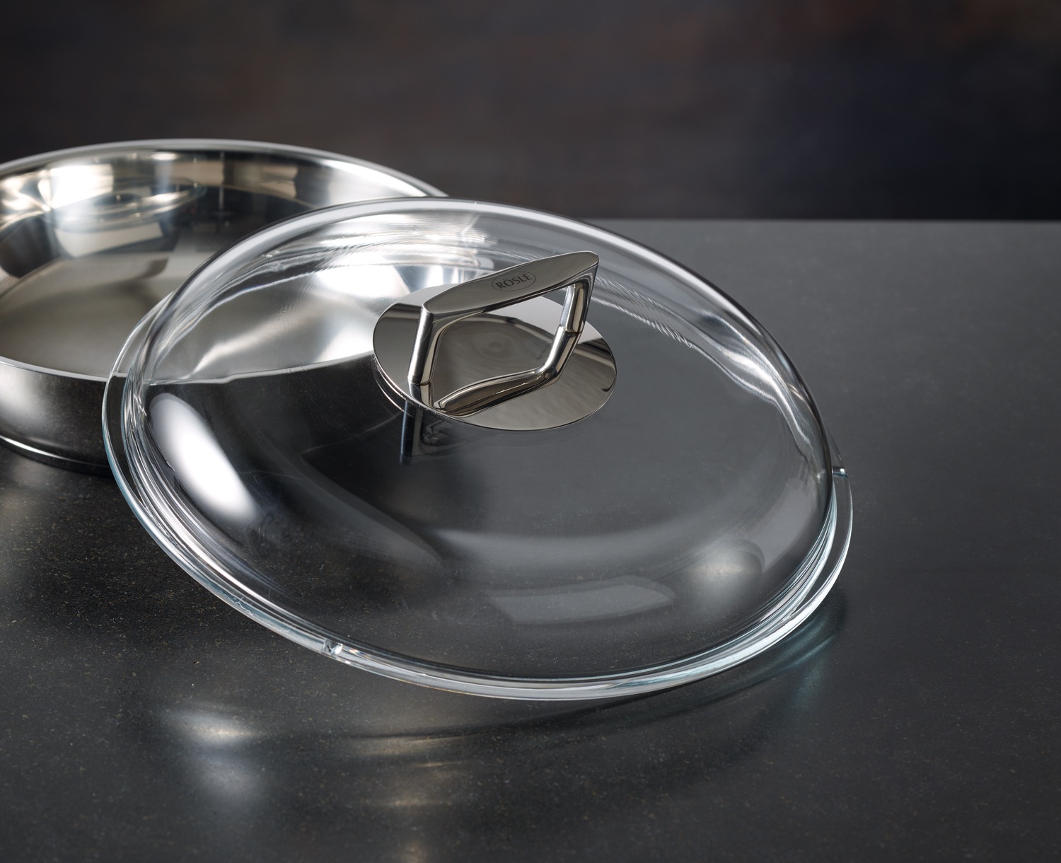 RÖSLE Deckel "SILENCE" Glas, Griff aus Edelstahl, für Bratpfannen, spülmasc günstig online kaufen