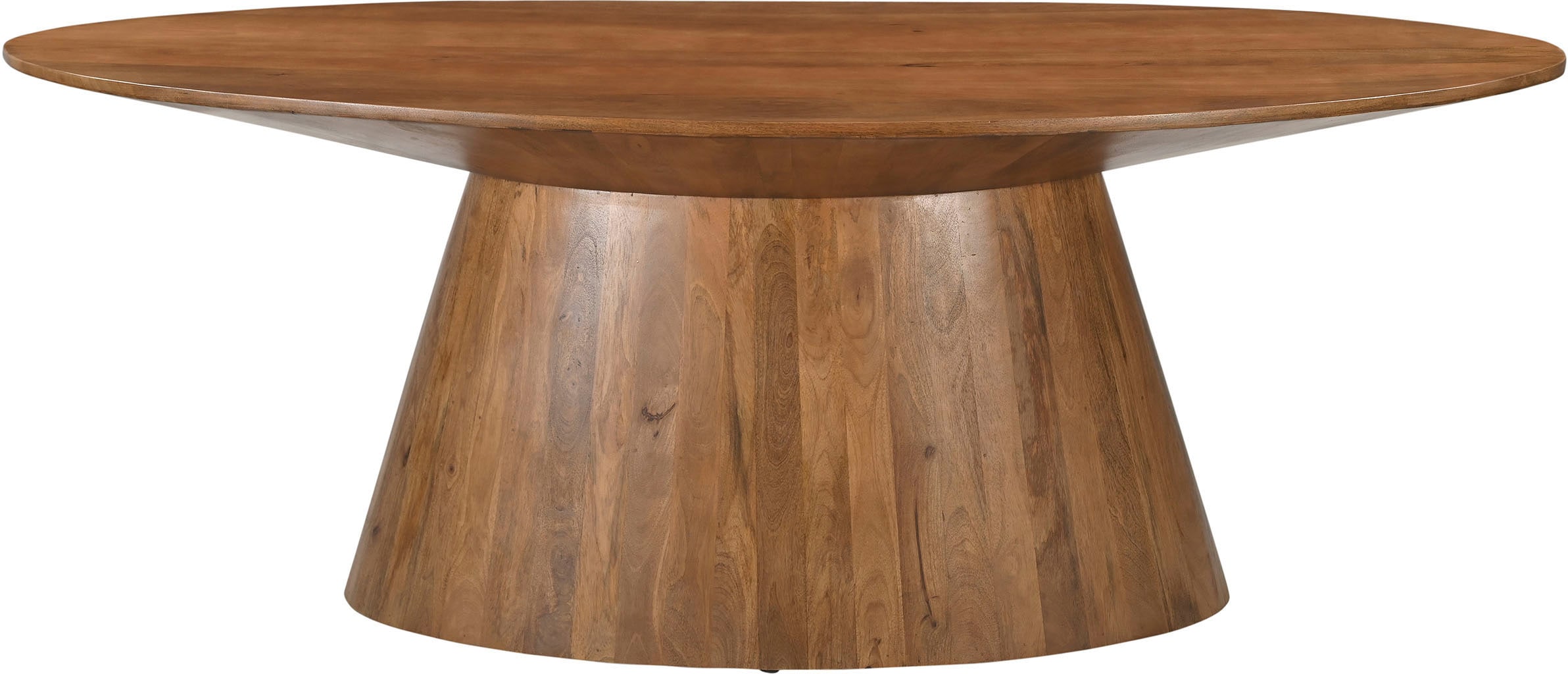 SIT Esstisch "Amman oval 210x100 cm aus massivem Mangoholz mit Sockelfuß" Ovale 210-cm-Tischplatte & markanter Sockelfuß aus Mangoholz