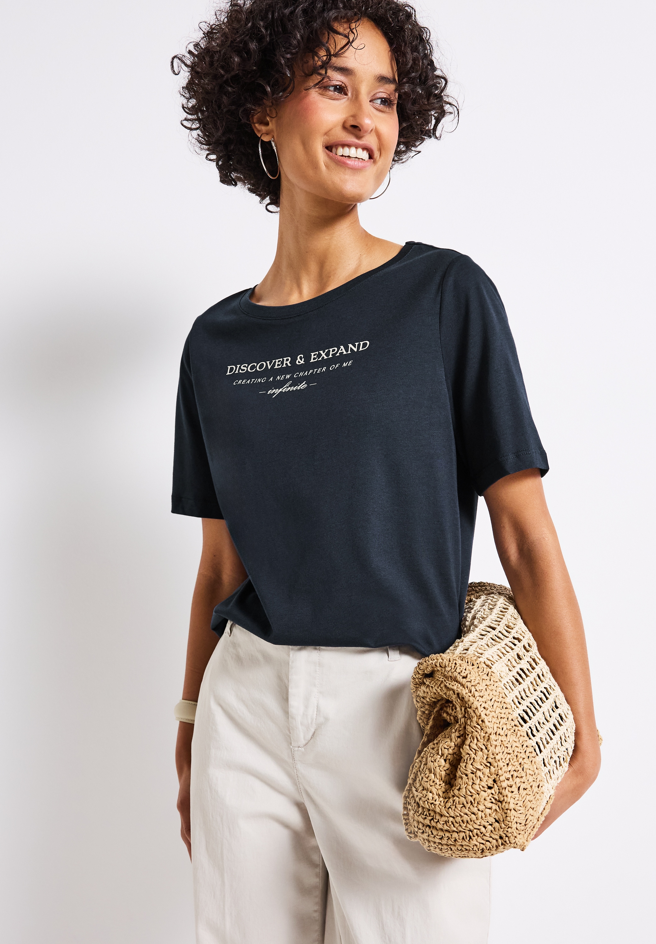 STREET ONE T-Shirt, mit Schriftzug günstig online kaufen