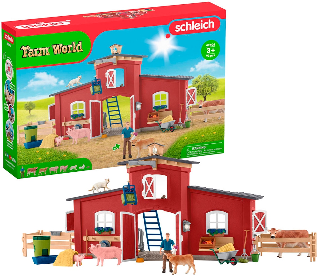 Schleich® Spielwelt »FARM WORLD, Große Farm rot (42606)«, Made in Europe