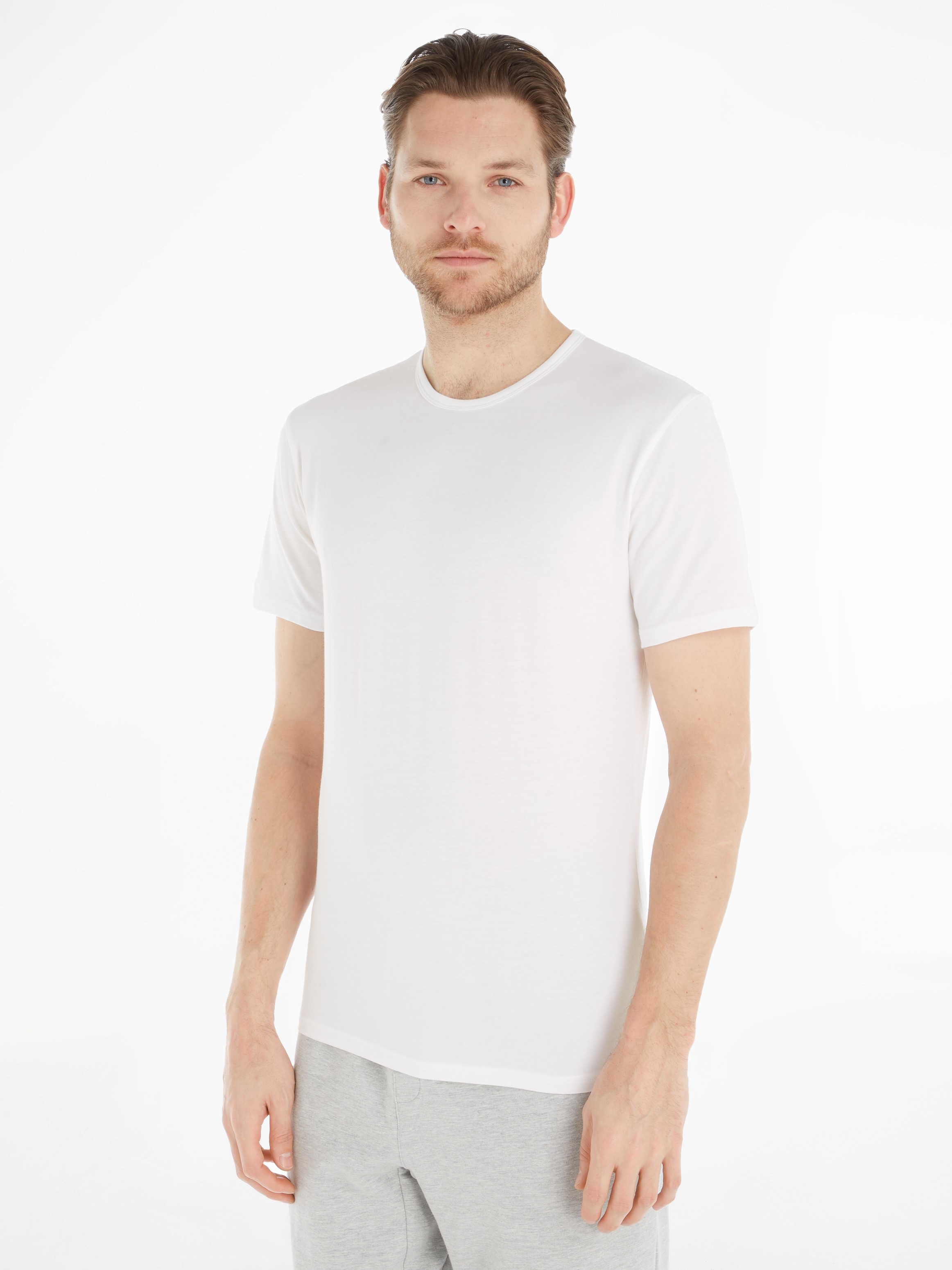 Calvin Klein T-Shirt »»Modern Cotton Stretch««, (2er-Pack), mit  Rundhalsausschnitt ▷ bestellen | BAUR