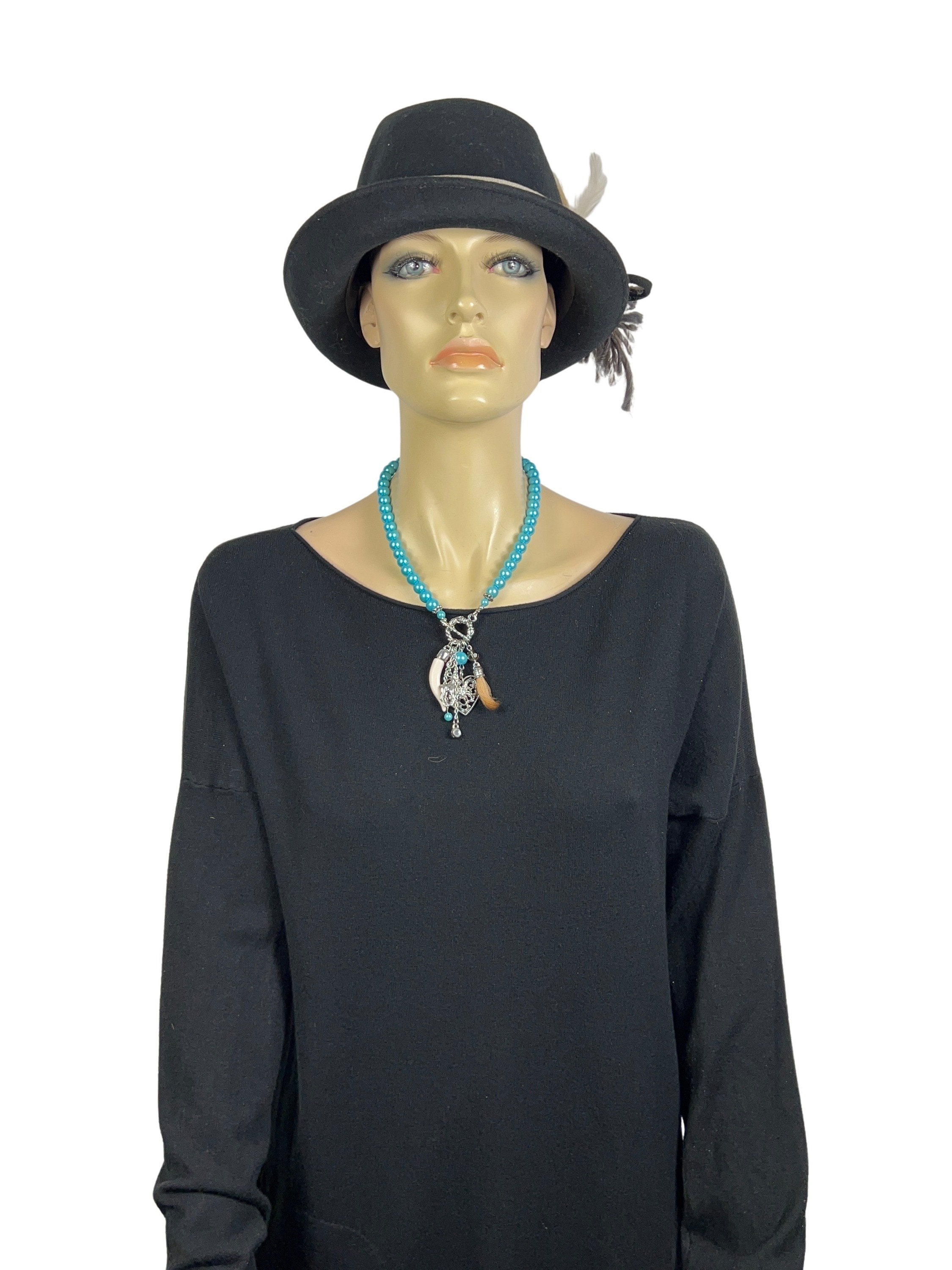 Allgäu Rebell Kette mit Anhänger »Fanni« aus echten Glasperlen