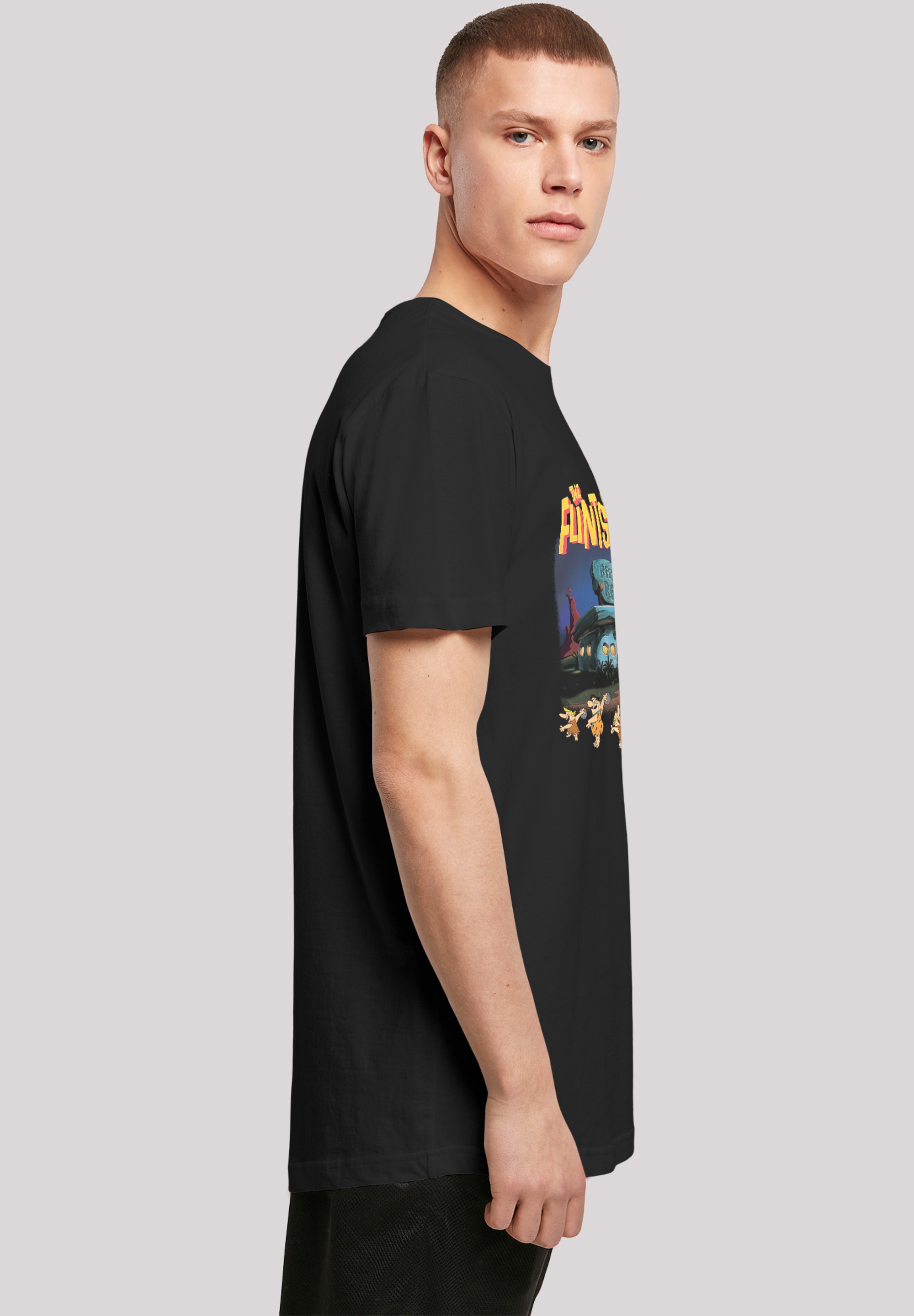 F4NT4STIC T-Shirt »Die Familie Feuerstein«, Herren,Premium Merch,Lang,Longshirt,Bedruckt