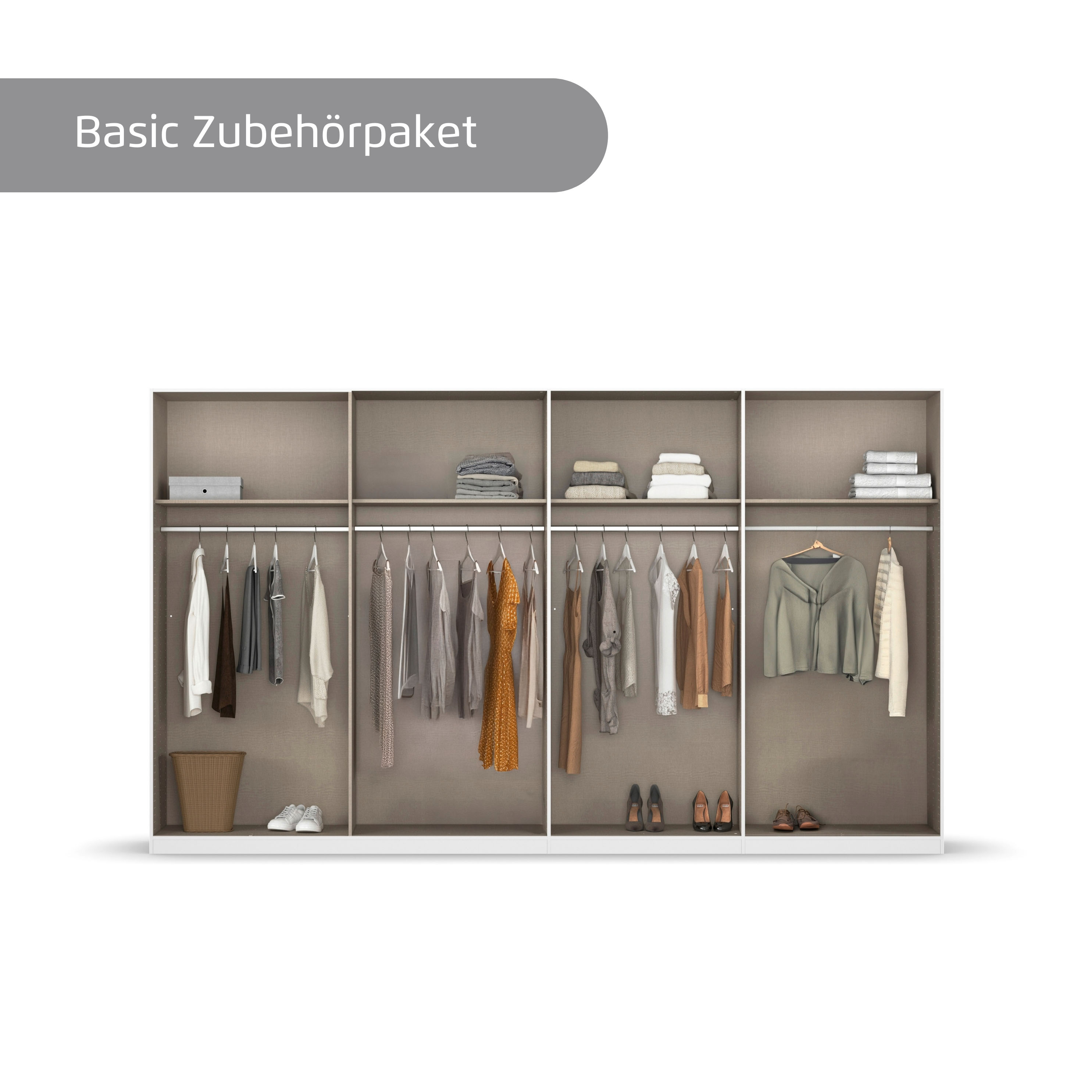 Thumbnail - rauch Kleiderschrank "Drehtürenschrank Schrank Garderobe Wäscheschrank Schlafzimmer AVOLA" in 3 verschiedenen Ausstattun...