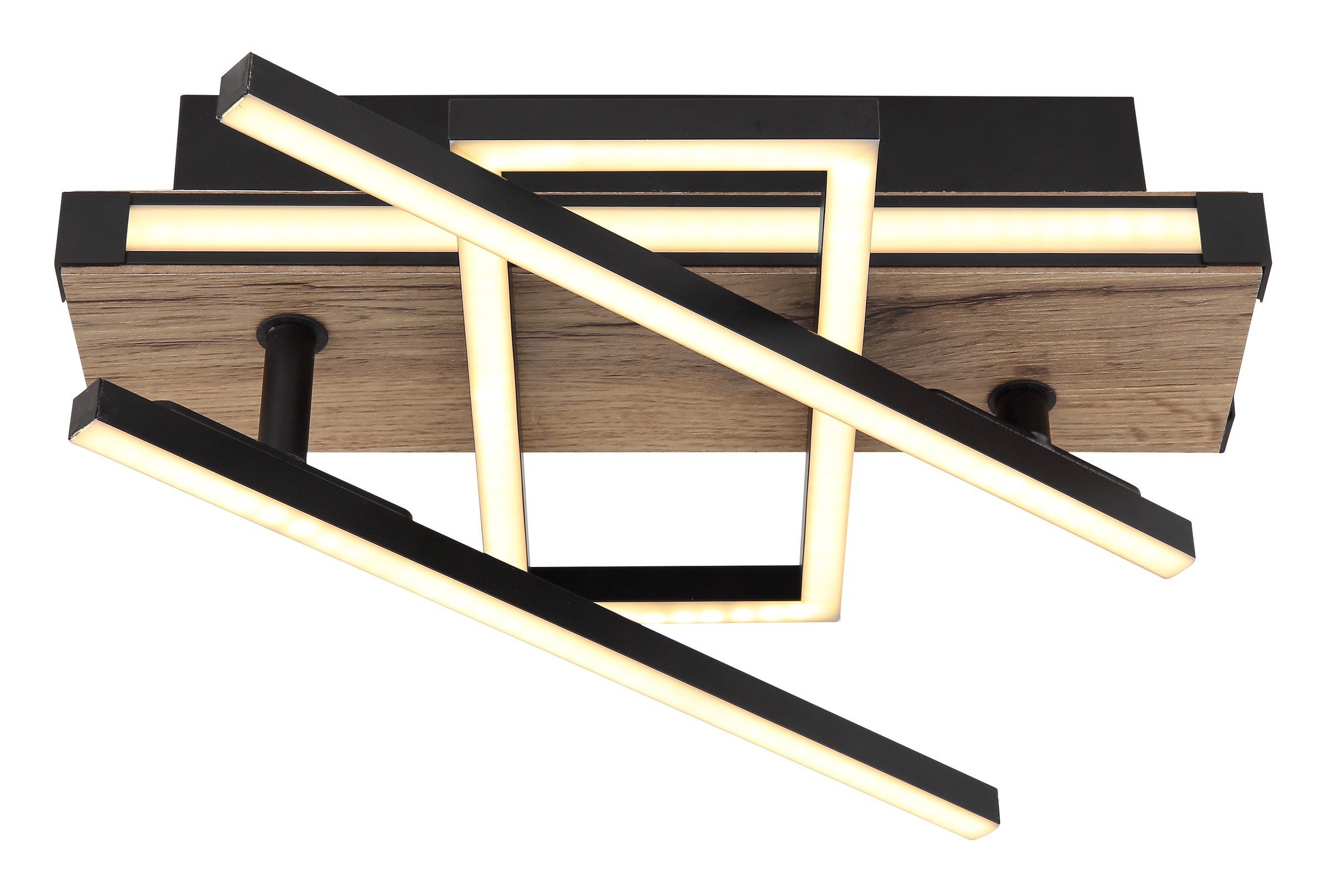 GLOBO LIGHTING Deckenleuchte »COLLI« LED-Modul 1 Stk. Warmweiß Dreh-/Schwenkbare Deckenleuchte schwarz matt mit Memoryfunktion